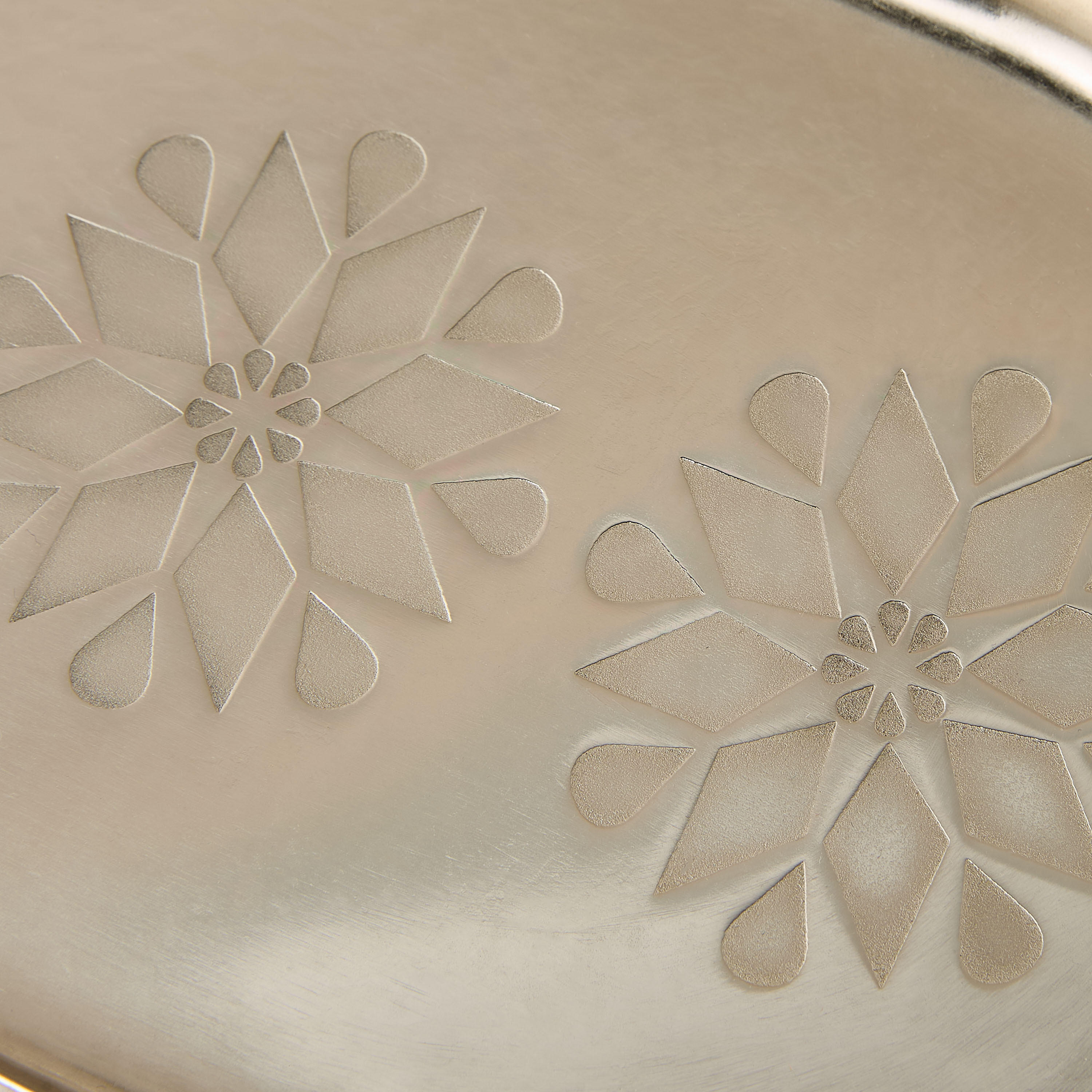 صينية تقديم بيضاوية بنقوش هندسية - 25x15 سم-household-dining-serveware-servingtrays-image-4