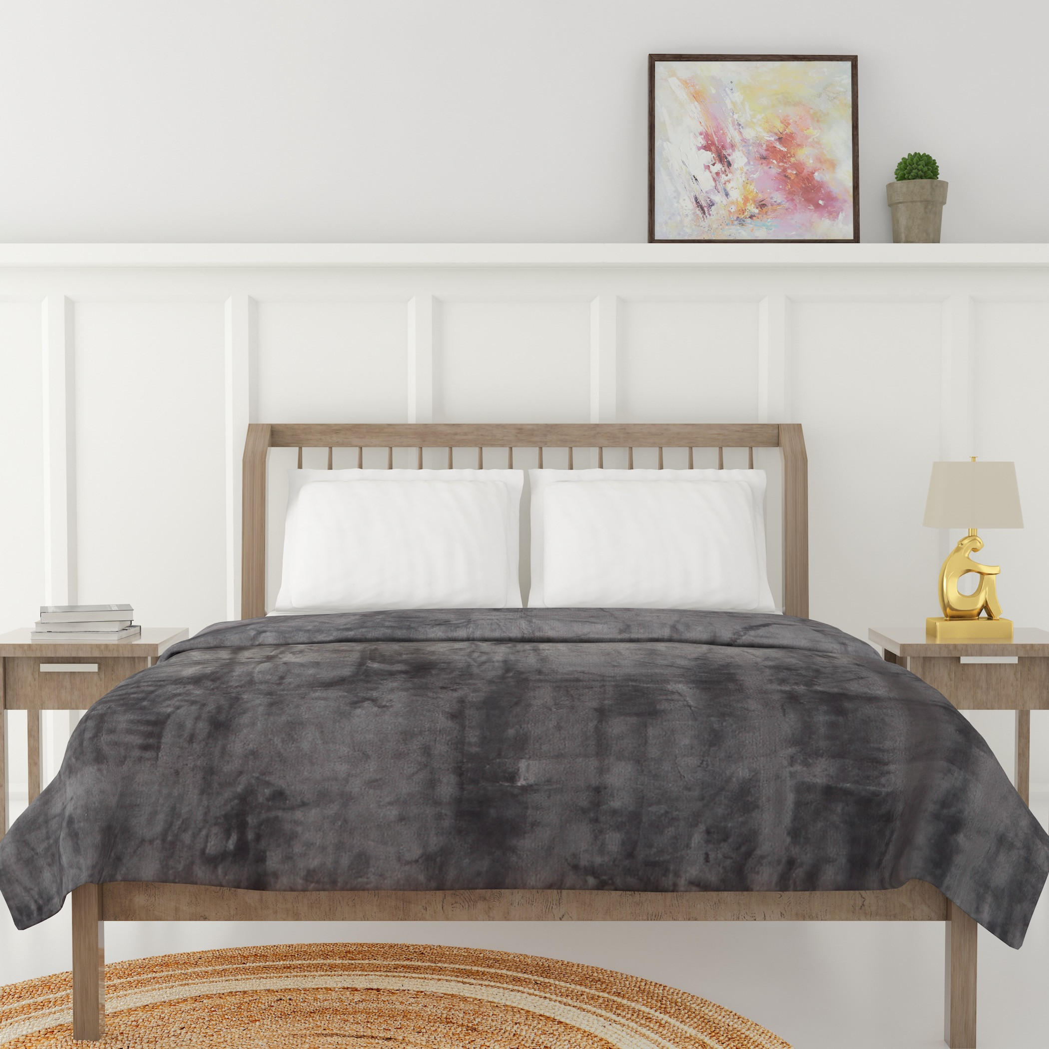 Luxury Flannel Blanket - 200x220 cms-household-cushionsandthrows-throwsandblankets-blankets-image-1