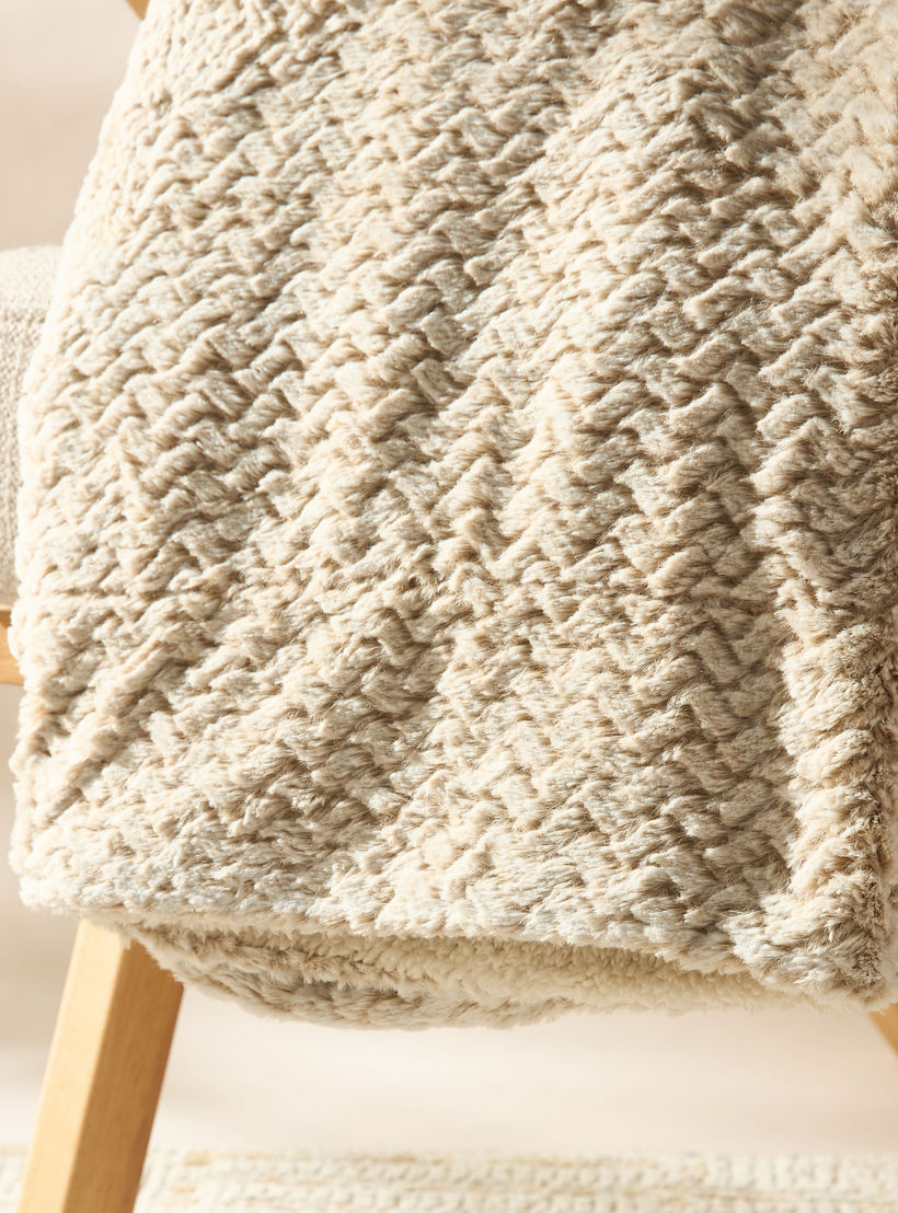 Fur Textured 2-Ply Throw - 200x152 cms-household-cushionsandthrows-throwsandblankets-throws-image-4