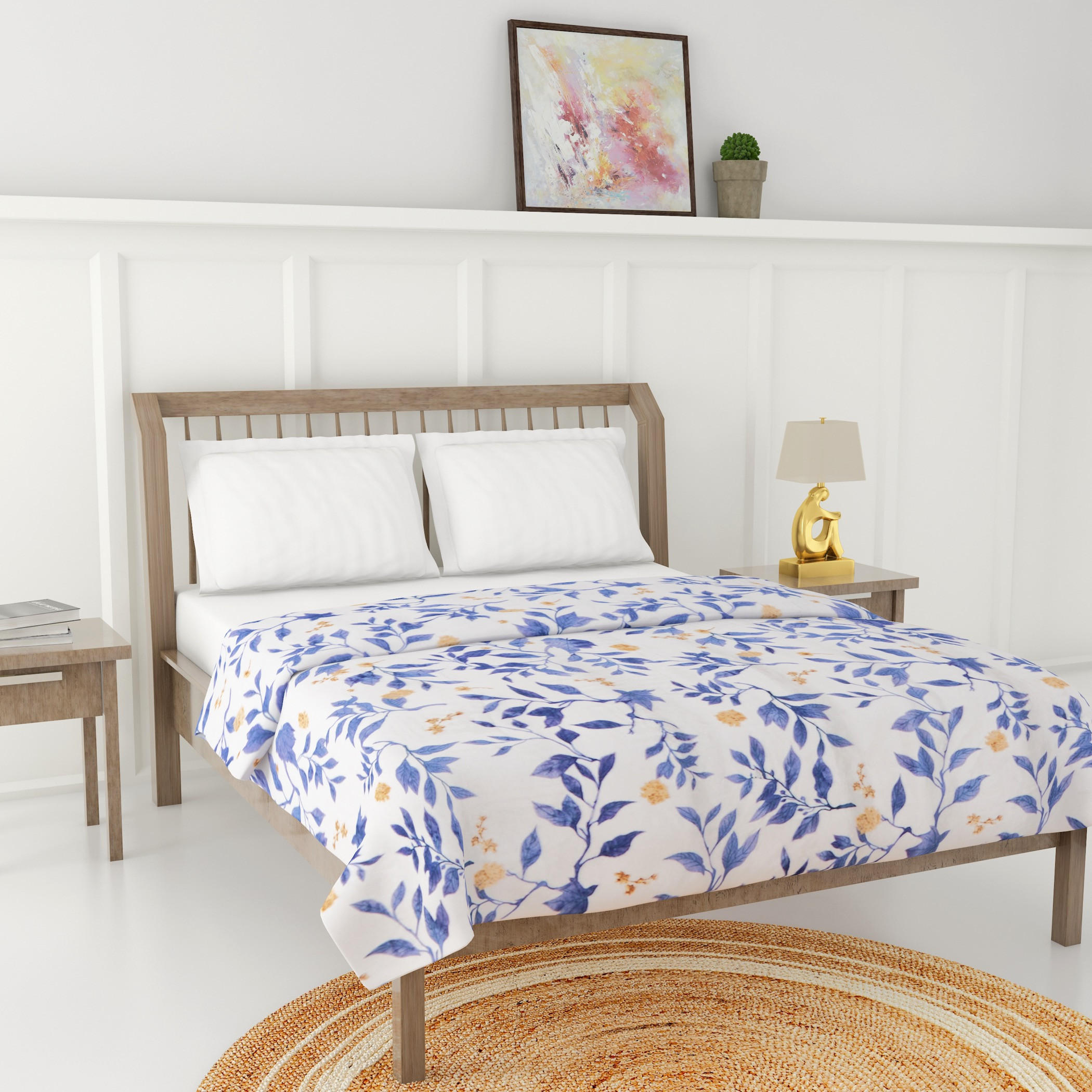 Floral Print Silky Flannel Blanket - 220x240 cms-household-cushionsandthrows-throwsandblankets-blankets-image-2