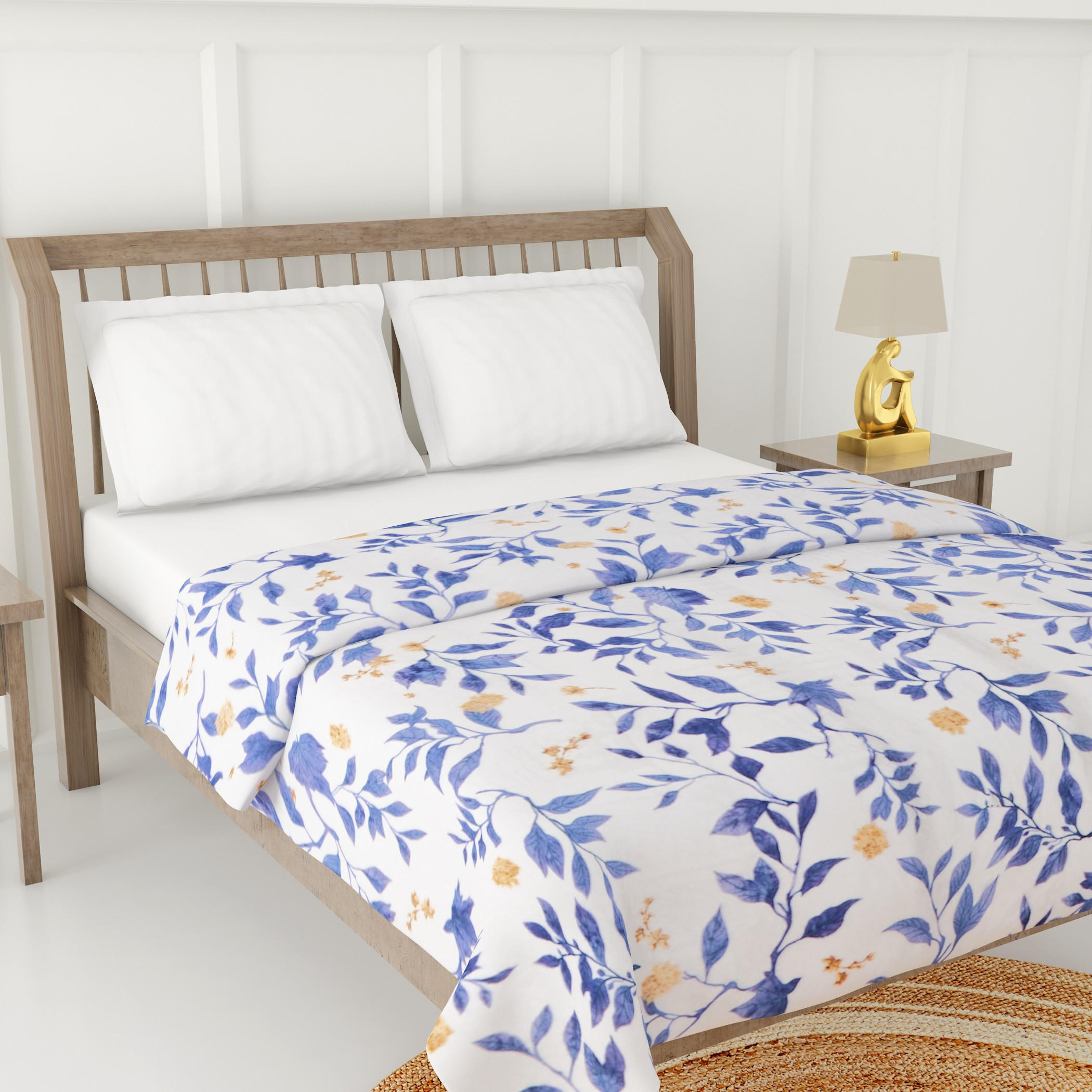 Floral Print Silky Flannel Blanket - 220x240 cms-household-cushionsandthrows-throwsandblankets-blankets-image-3