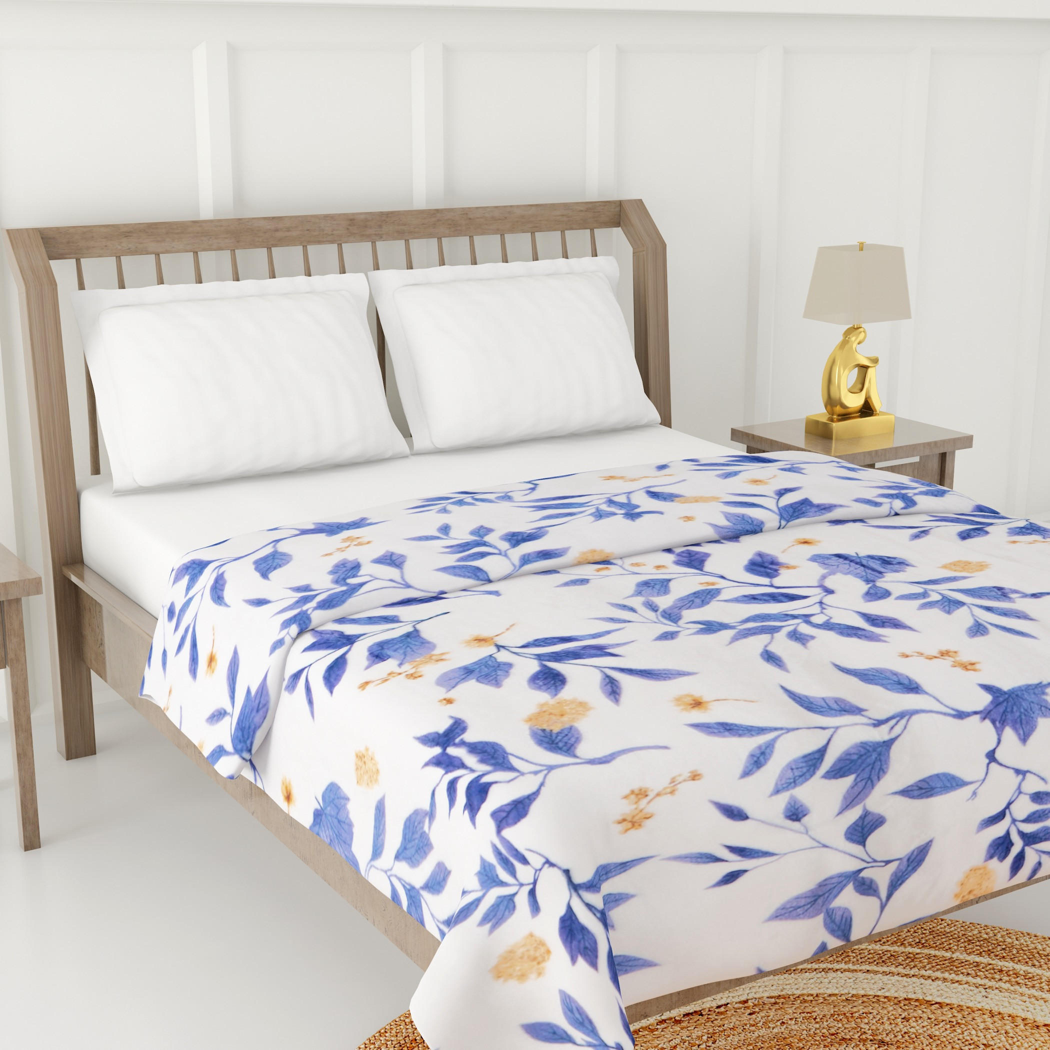 Floral Print Silky Flannel Blanket - 150x200 cms-household-cushionsandthrows-throwsandblankets-blankets-image-3