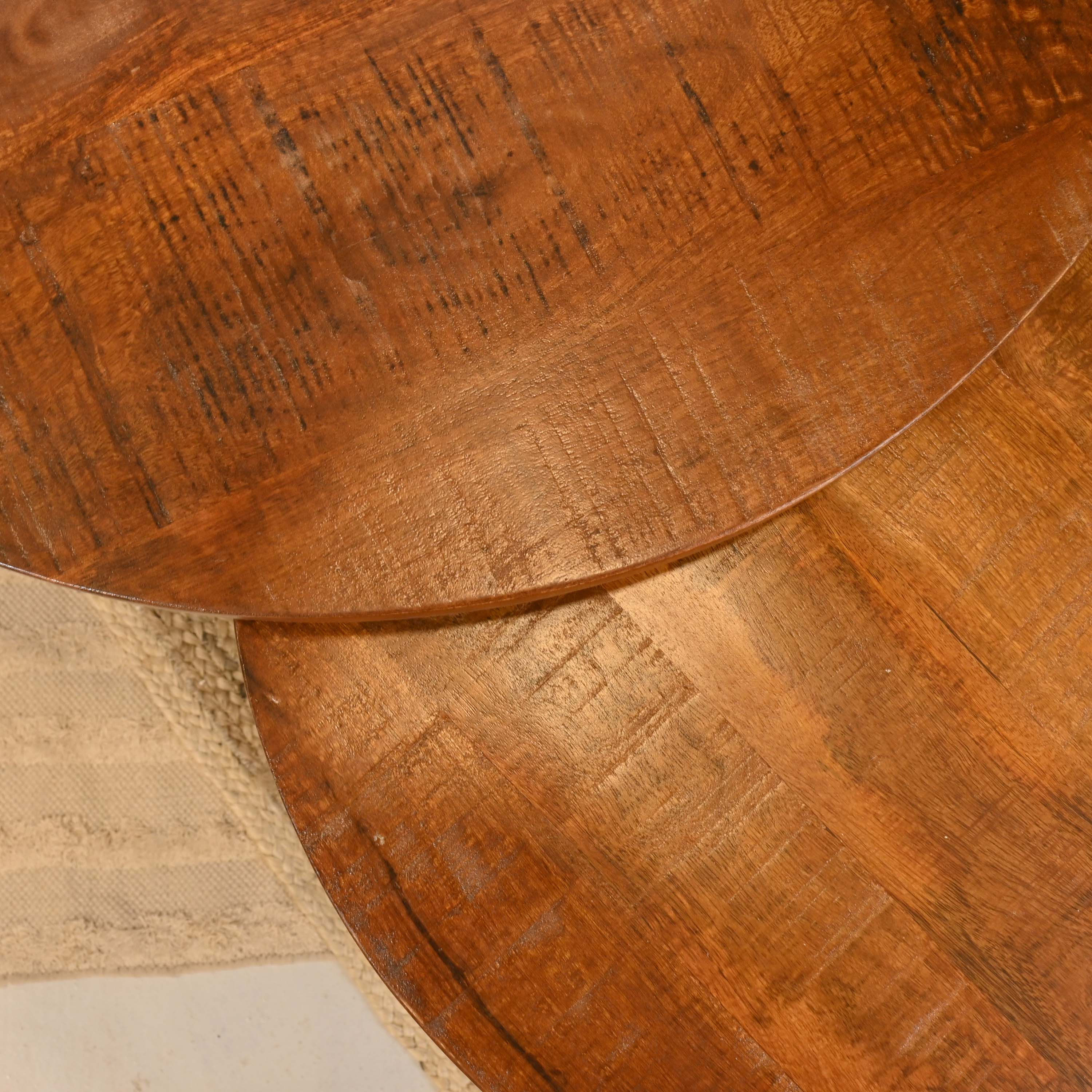 Crafted by Lifestyle Wooden Top Coffee Table - Set of 2-furniture-livingroom-coffeetables-image-4