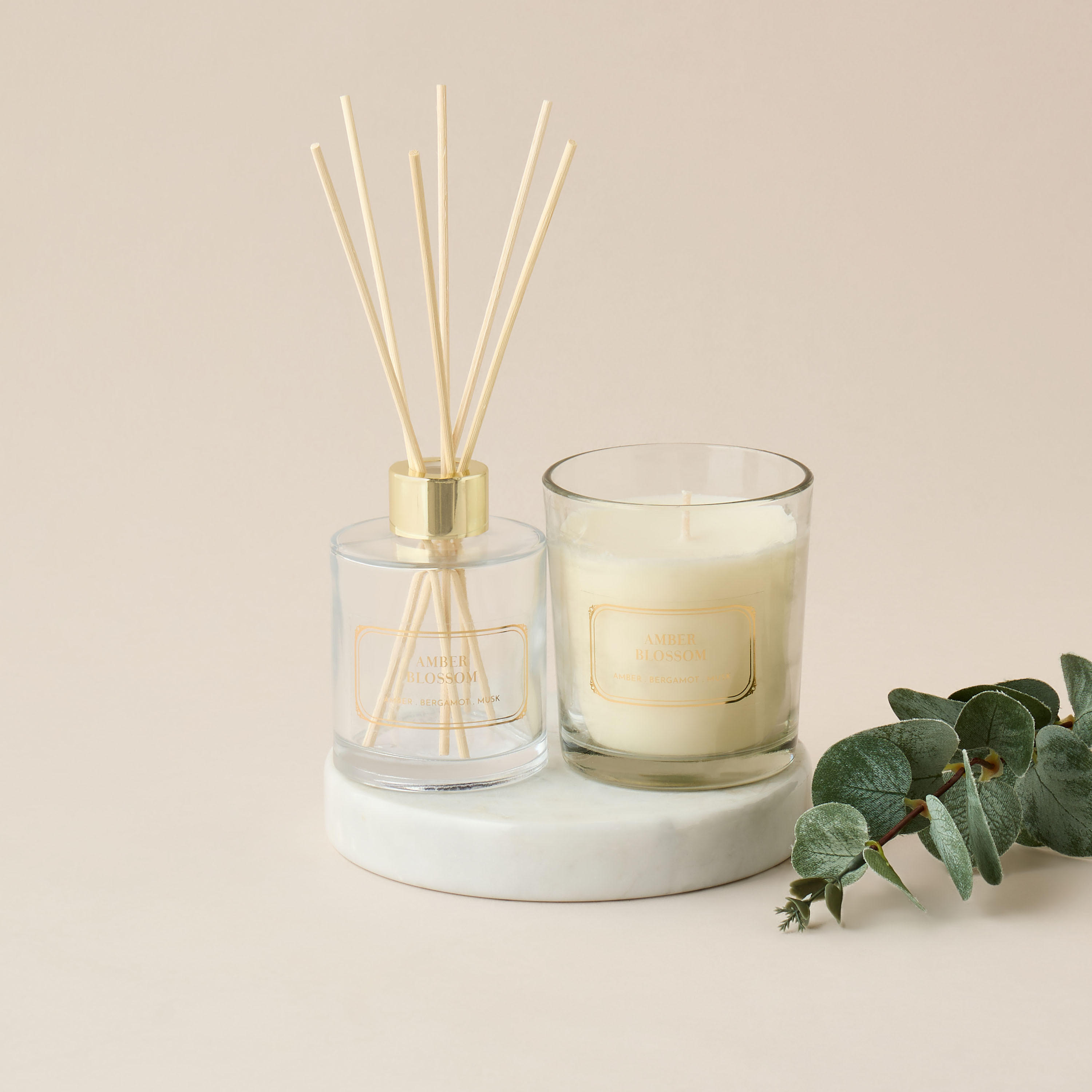 Scent.d London Amber Blossom Diffuser and Jar Candle Gift Set-household-homefragrance-fragrancegiftset-image-1