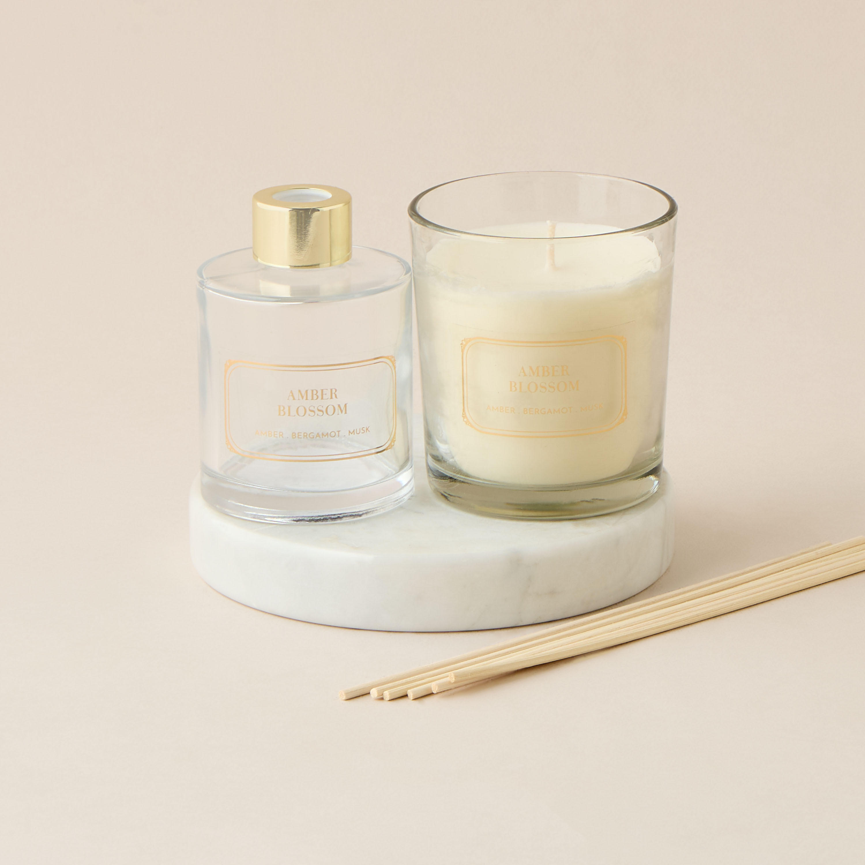 Scent.d London Amber Blossom Diffuser and Jar Candle Gift Set-household-homefragrance-fragrancegiftset-image-2