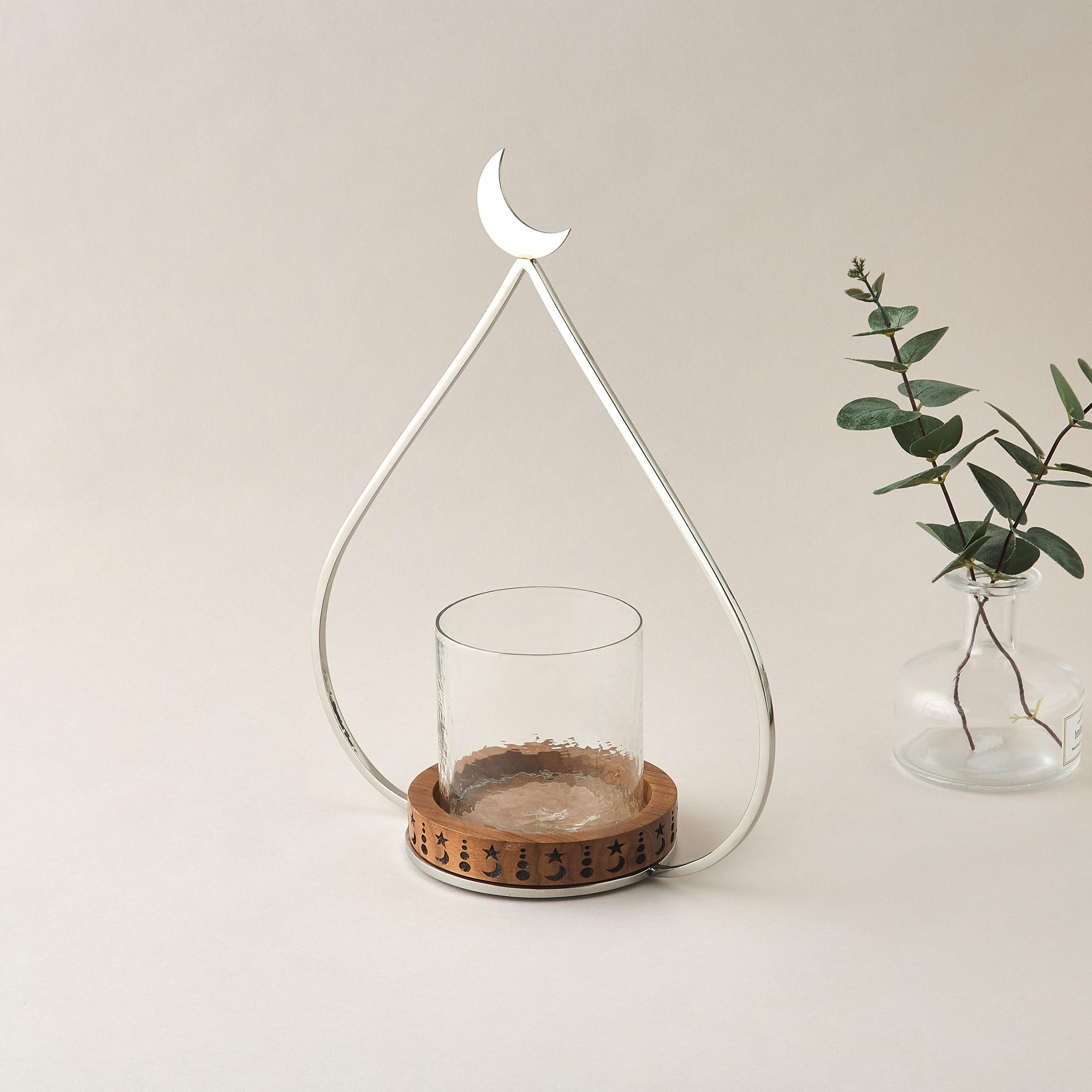 Decorative Crescent Accent Votive - 27x35 cms-household-decor-decorativeobjectsandsculptures-image-1