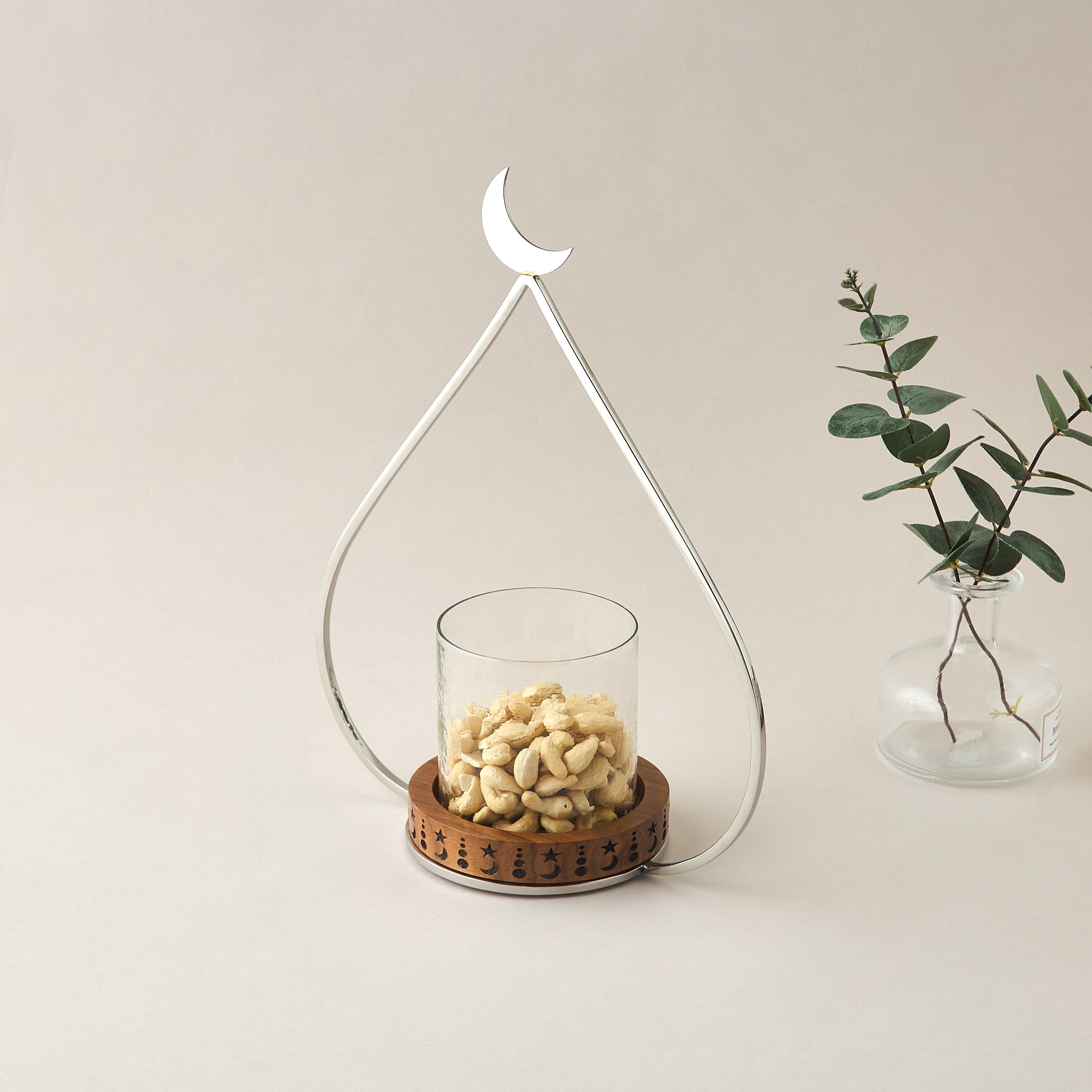 Decorative Crescent Accent Votive - 27x35 cms-household-decor-decorativeobjectsandsculptures-image-2
