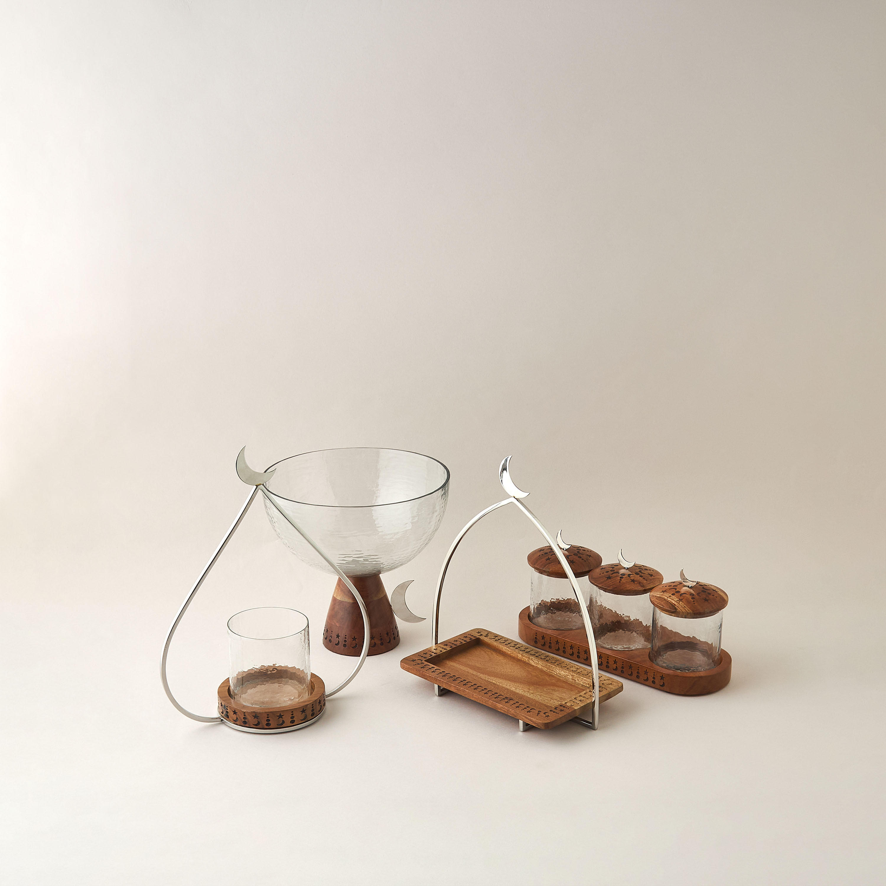 Decorative Footed Glass Bowl - 25 cms-household-decor-vasesandbowls-image-5