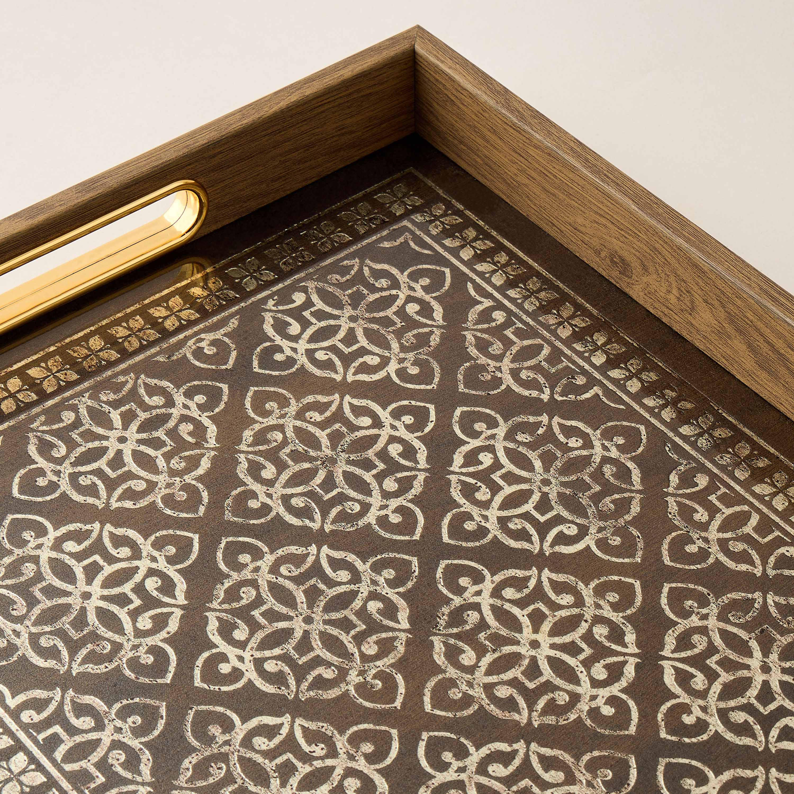Decorative Tray with Handles - 44x10 cms-household-decor-boxesandtrays-image-3