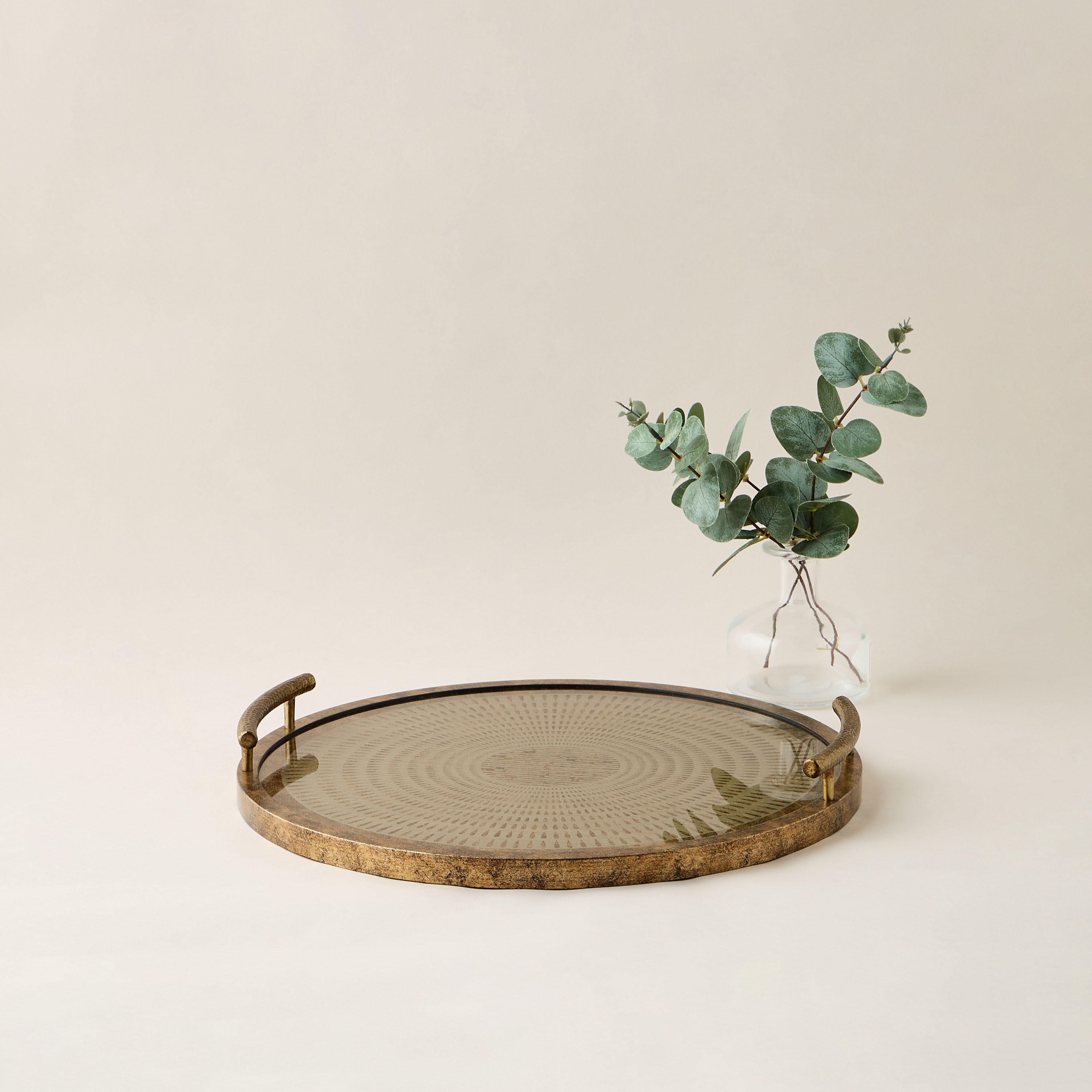 Decorative Acrylic Tray with Handles - 45 cms-household-decor-boxesandtrays-image-1