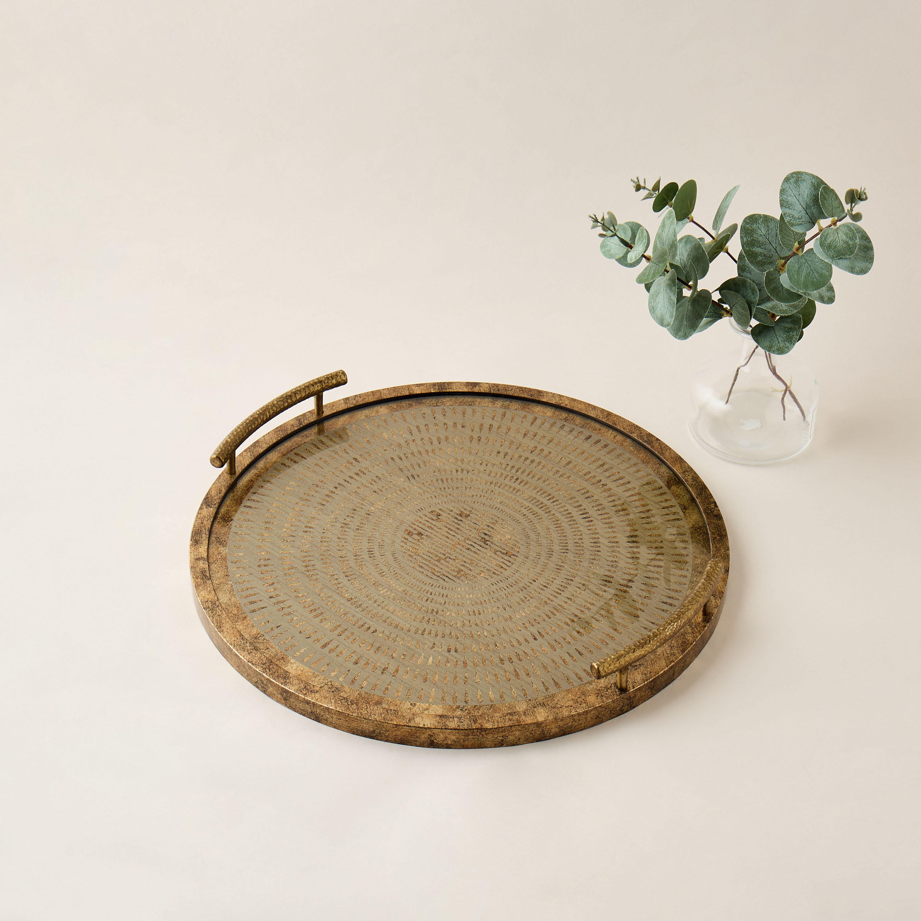Decorative Acrylic Tray with Handles - 45 cms-household-decor-boxesandtrays-image-2