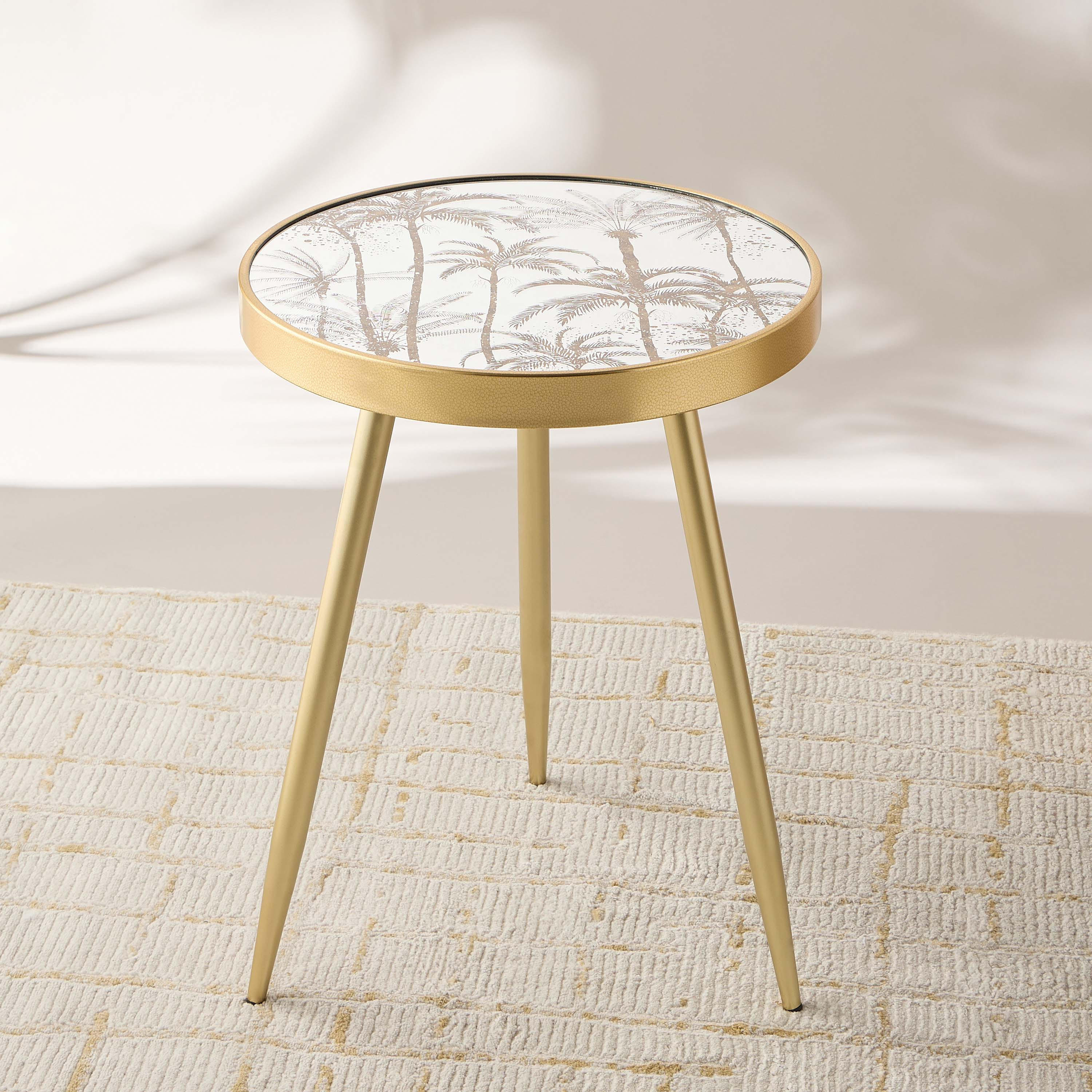 Palm Decorative Accent Table - 45x45x61 cms-furniture-livingroom-sideandendtables-image-1
