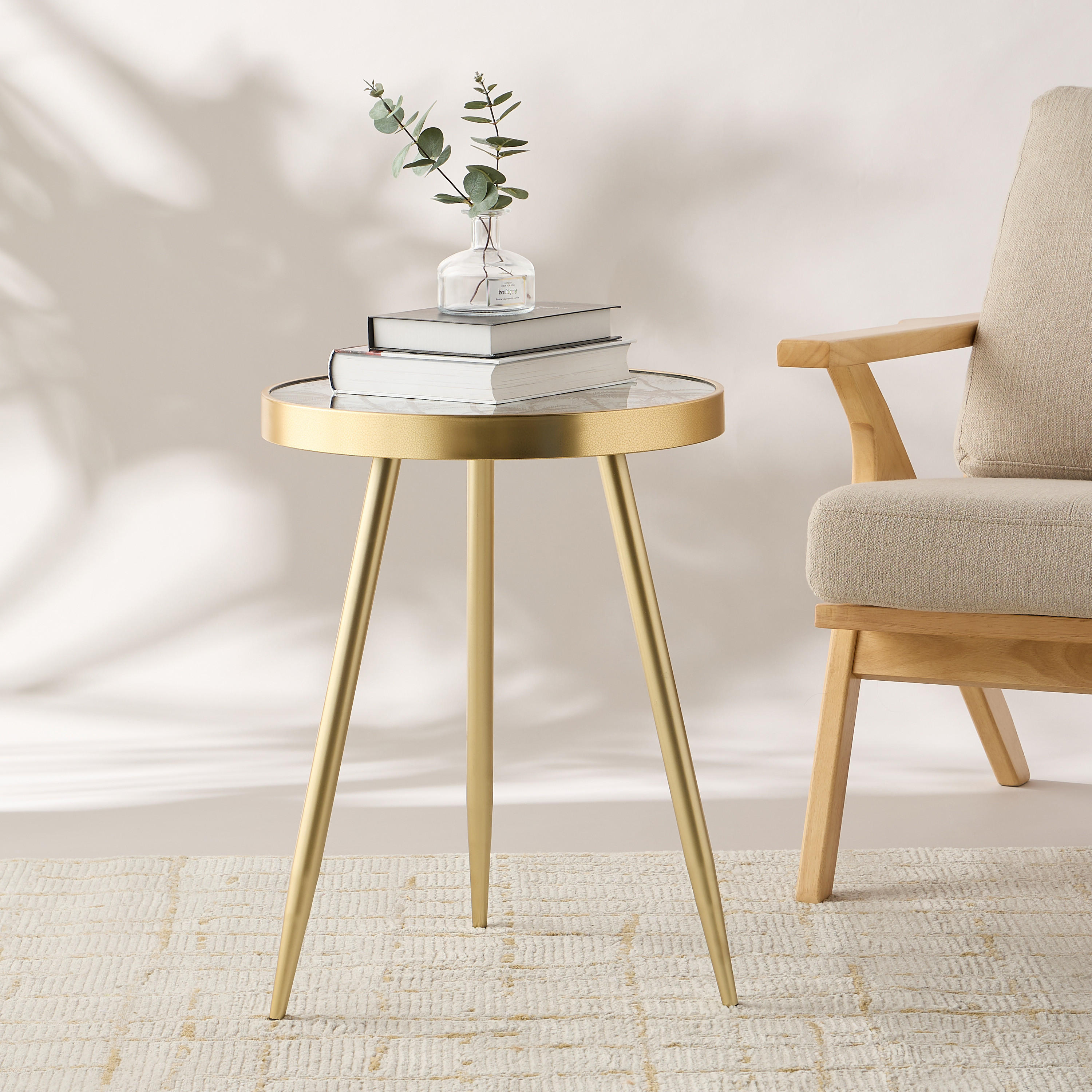 Palm Decorative Accent Table - 45x45x61 cms-furniture-livingroom-sideandendtables-image-2