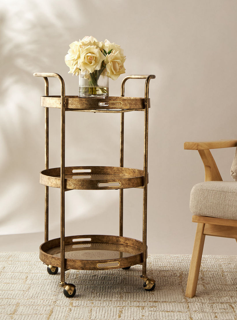Metal 3-Tier Serving Trolley - 51x86 cms-furniture-diningroom-servingtrolleys-image-2