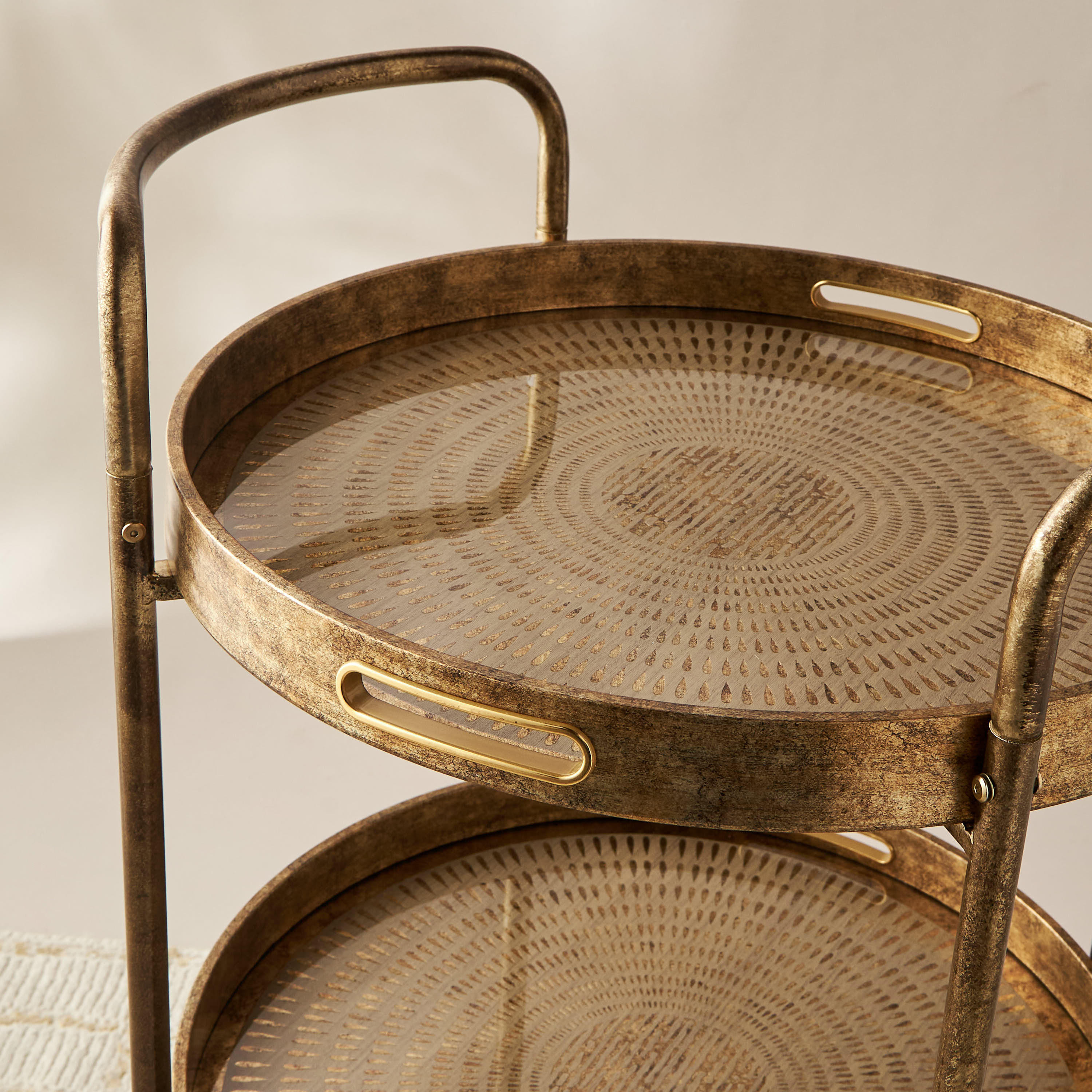 Metal 3-Tier Serving Trolley - 51x86 cms-furniture-diningroom-servingtrolleys-image-3