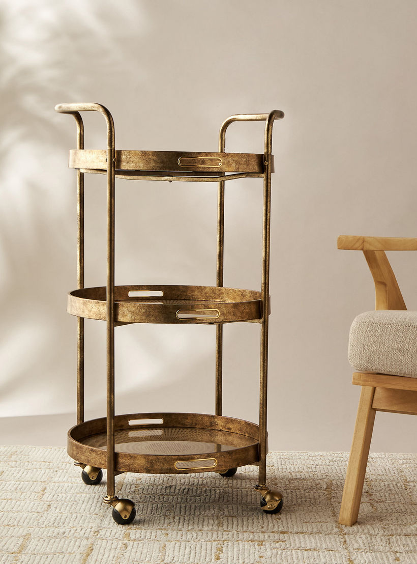 Metal 3-Tier Serving Trolley - 51x86 cms-furniture-diningroom-servingtrolleys-image-5