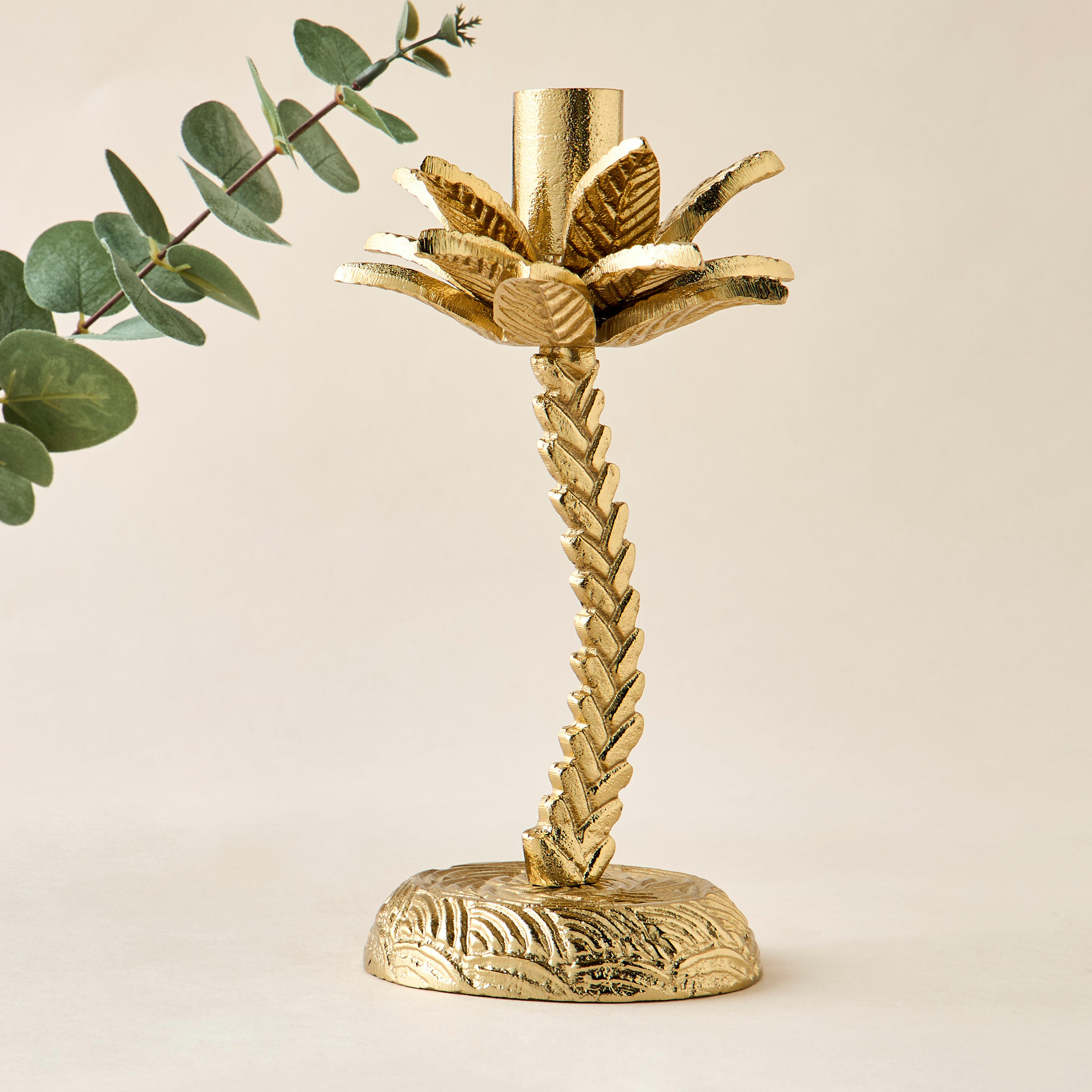 Palm Tree Accent Candleholder - 26 cms-household-decor-candleholdersandlanterns-image-1