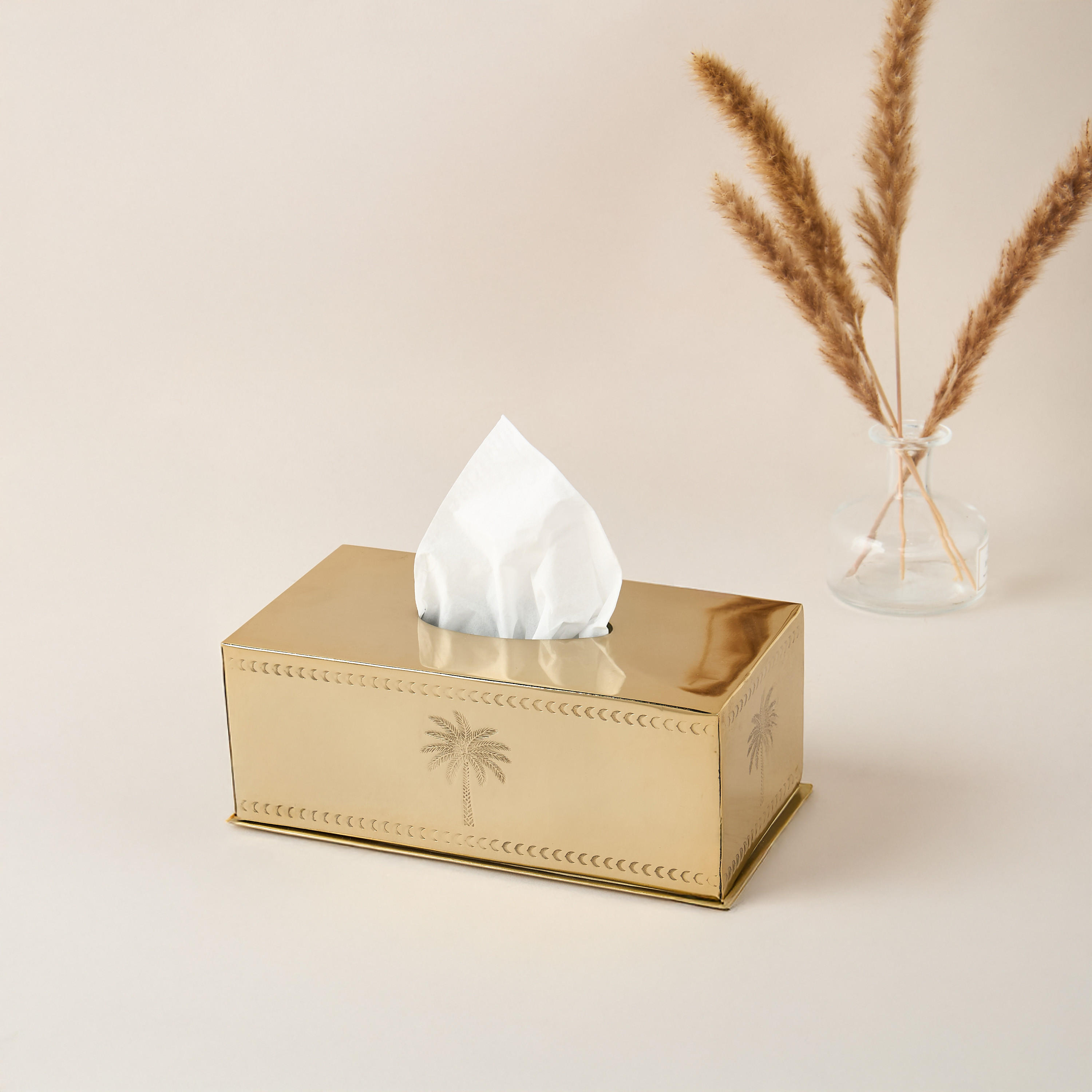 Palm Tree Engraved Tissue Holder-household-decor-decorativeobjectsandsculptures-image-1