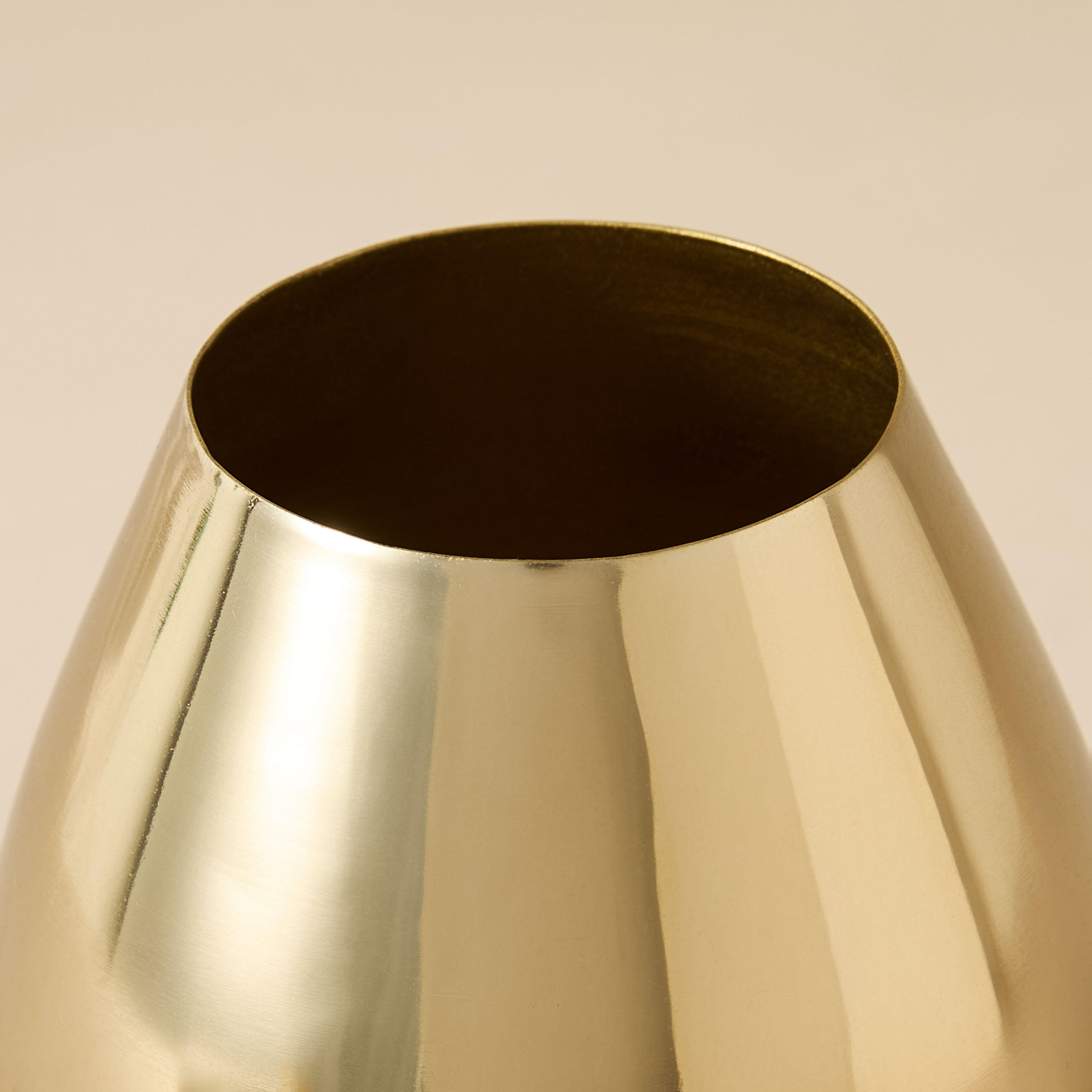 Palm Tree Engraved Metal Vase - 8x8x10 cms-household-decor-vasesandbowls-image-3