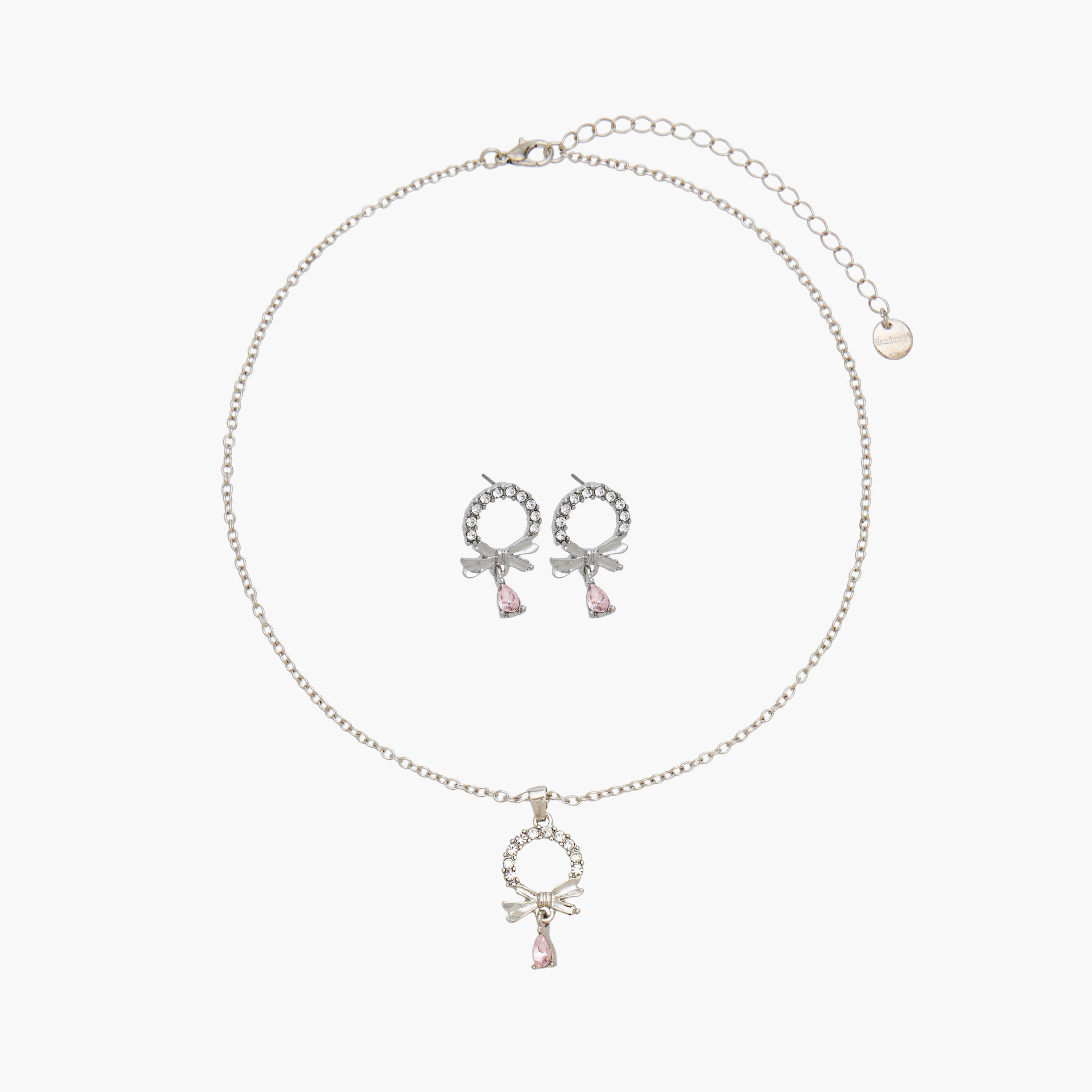 عقد مزين بالكريستال بتصممي فيونكة وحلق-women-watchesandjewellery-jewellery-jewellerysets-image-1