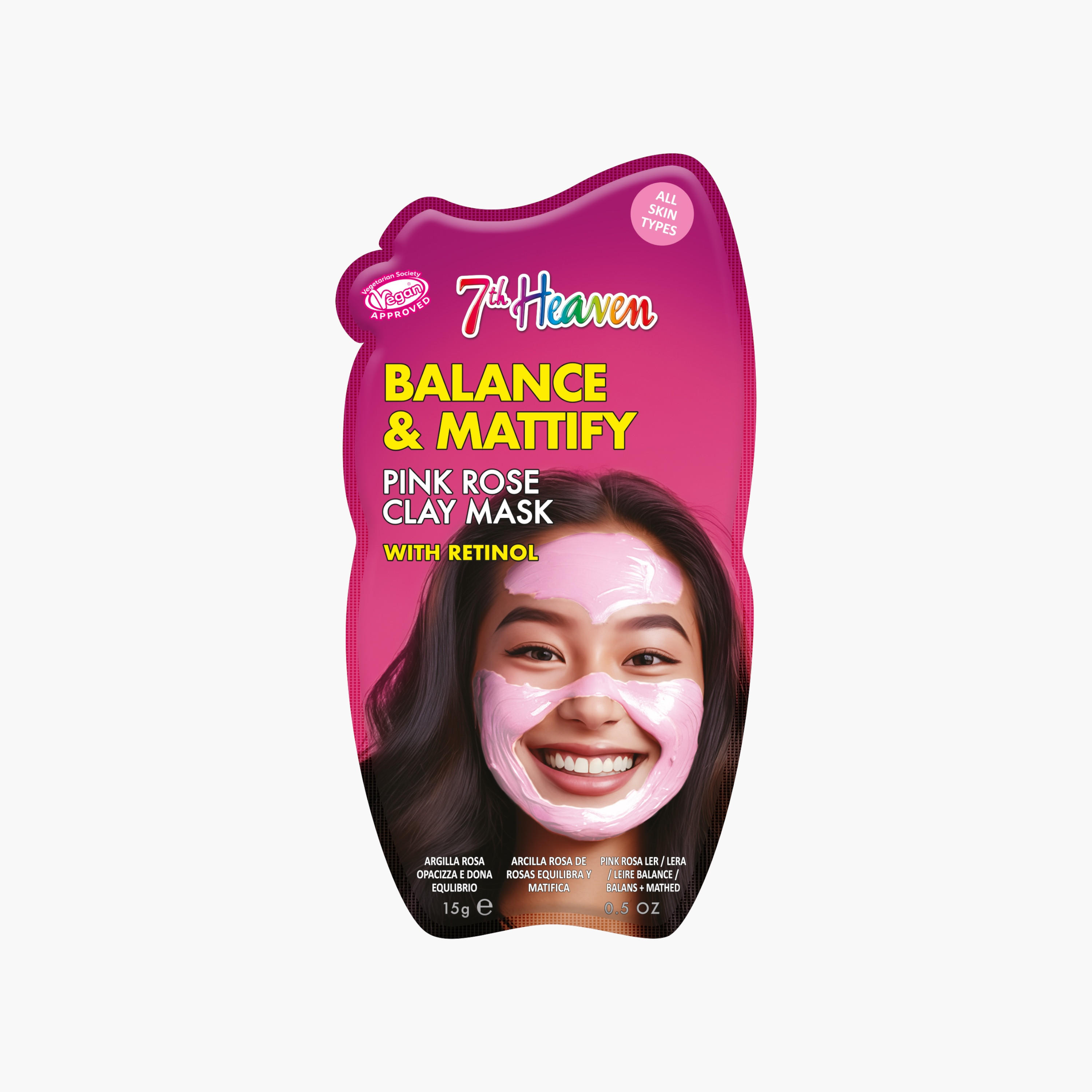 ماسك الطين لتوحيد لون البشرة وتلميعها مع ريتينول البينك روز 15 جرام من سيفنث هيفن-beautyandpersonalcare-skin-masks-masksandpeels-image-1