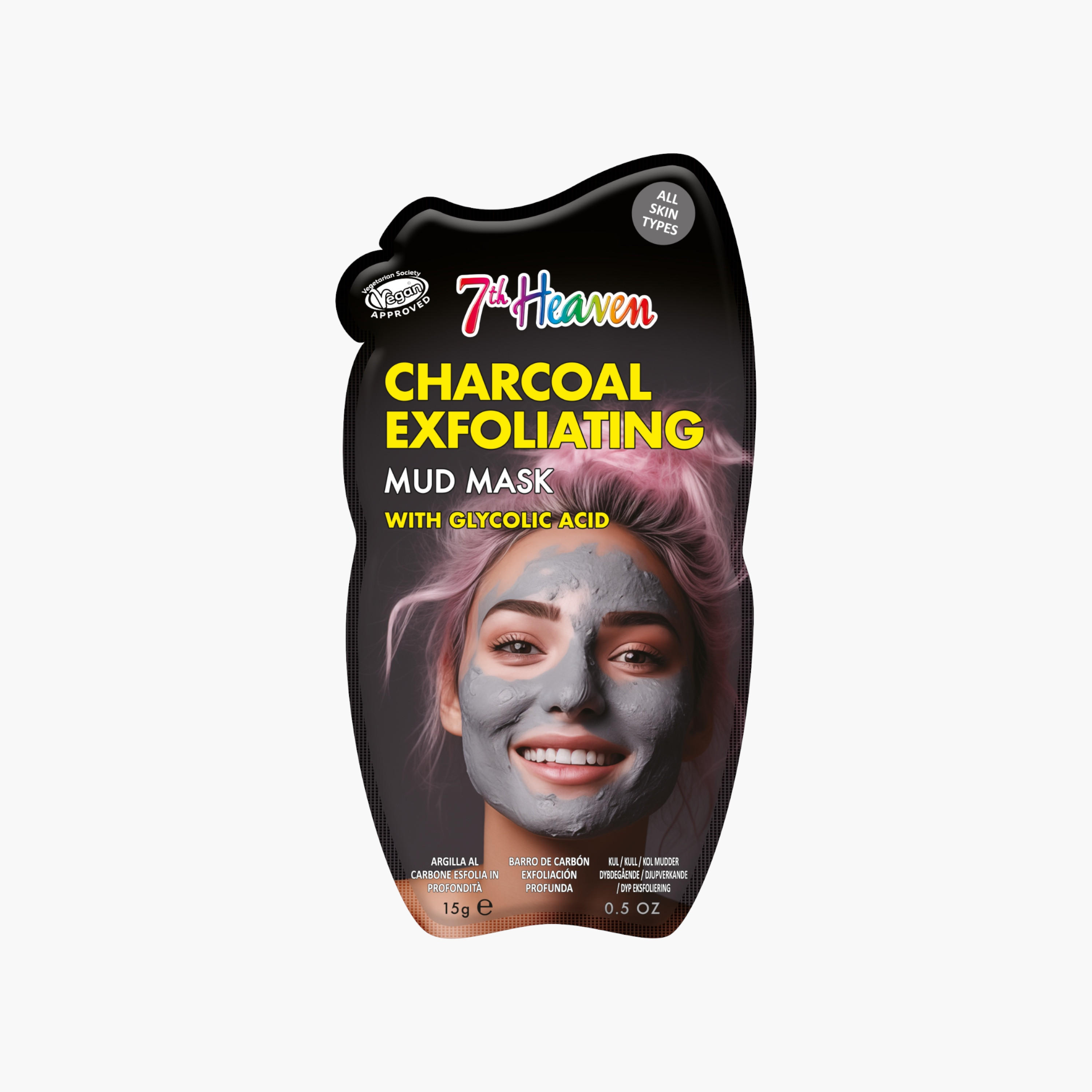7TH HEAVEN Exfoliating Mud Mask with Charcoal and Glycolic Acid 15 gms-beautyandpersonalcare-skin-masks-masksandpeels-image-1