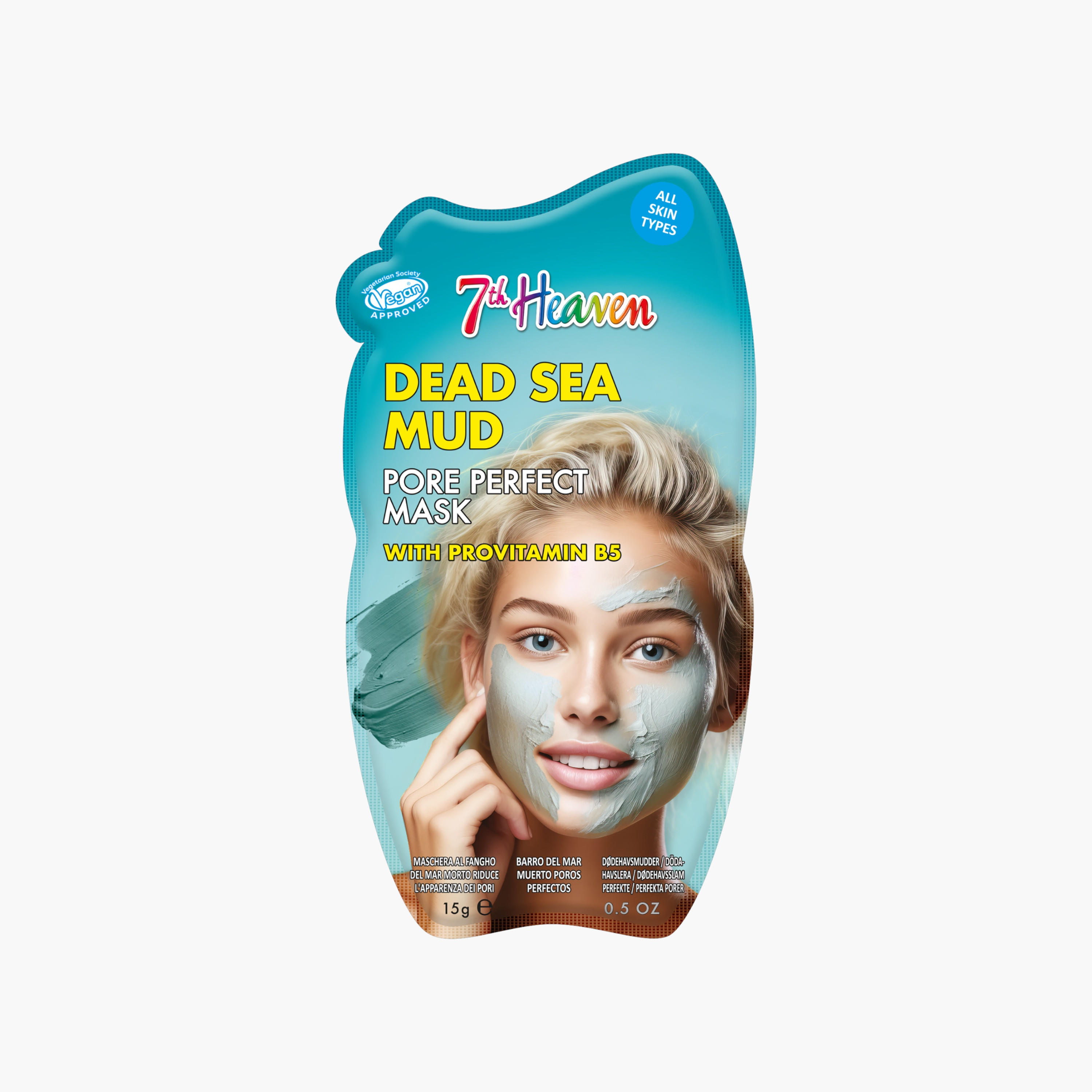 قناع الطين من البحر الميت لبشرة نقية مع بروفينامين بي 5 من 7ث هيفن - 15 جم-beautyandpersonalcare-skin-masks-masksandpeels-image-1