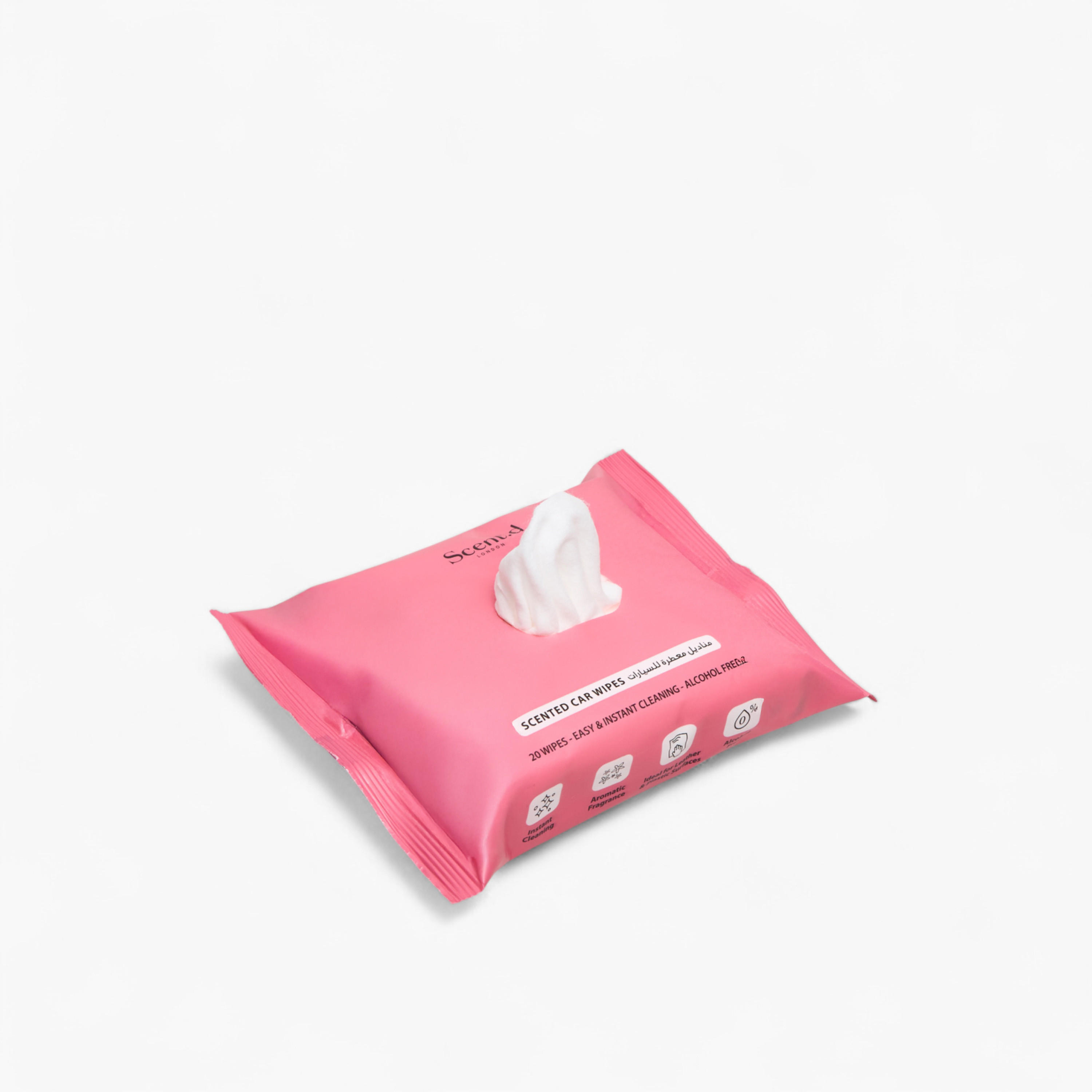 Scent.d London Desert Rose Car Wipes - Set of 20-household-homefragrance-carfragrance-image-2