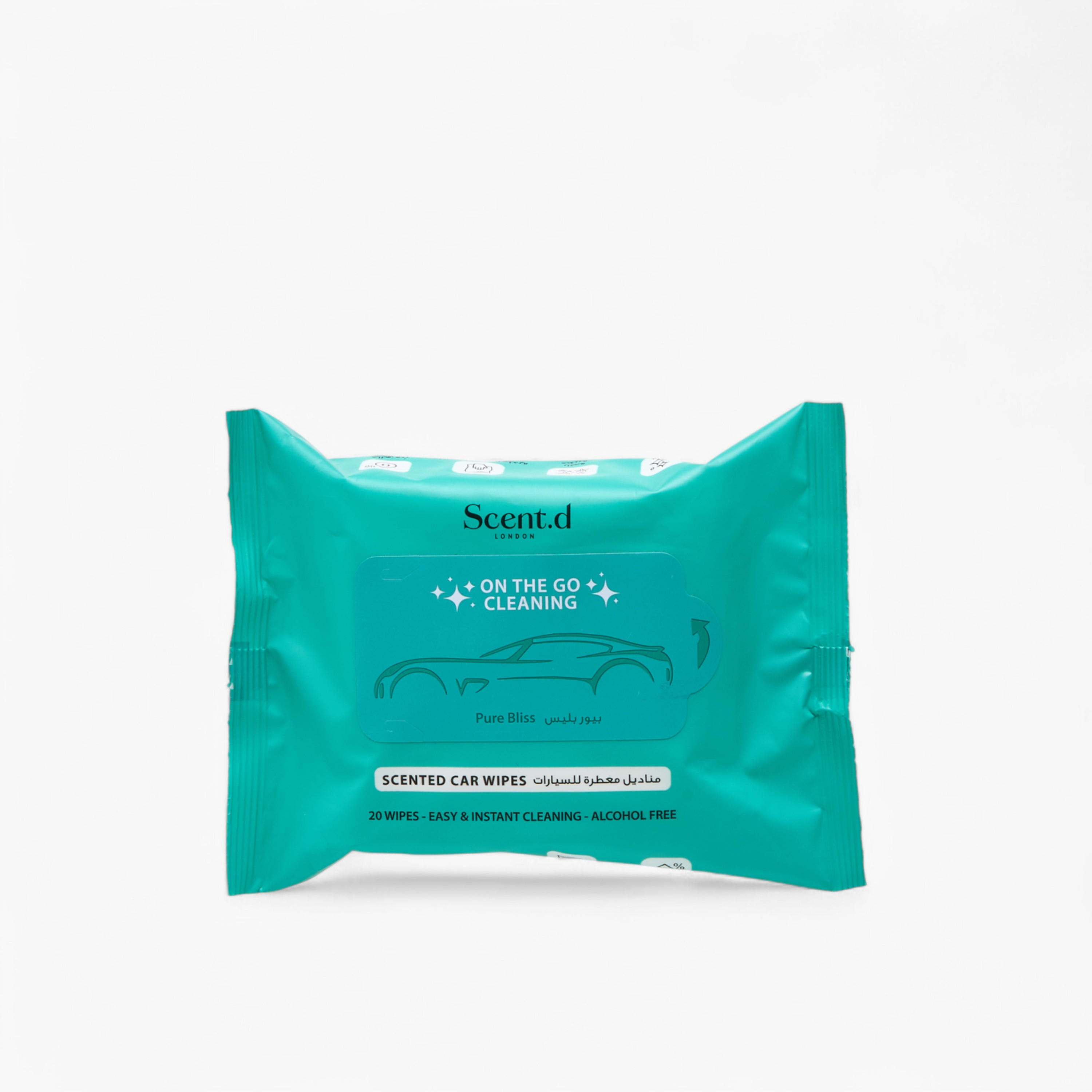 Scent.d London Desert Rose Car Wipes - Set of 20-household-homefragrance-carfragrance-image-1