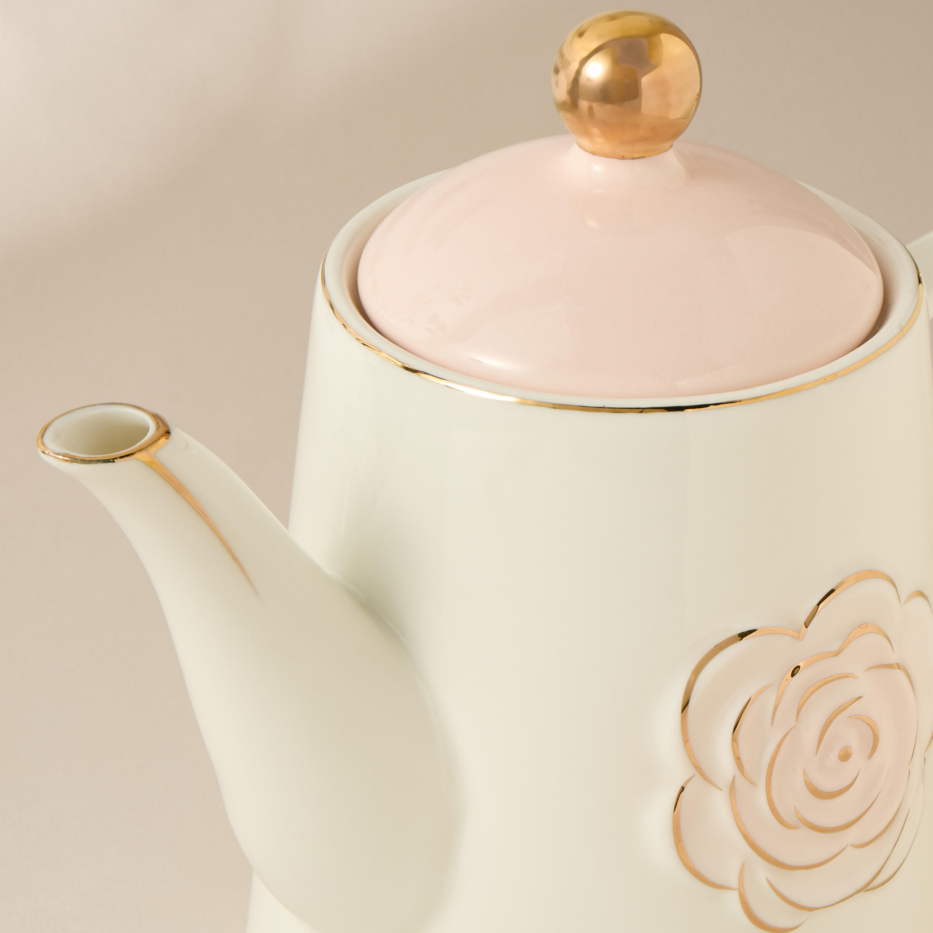 Rose Accent Porcelain Tea Pot - 1.2 L-household-dining-teaandcoffee-vacuumflaskscoffeeandteapots-image-3