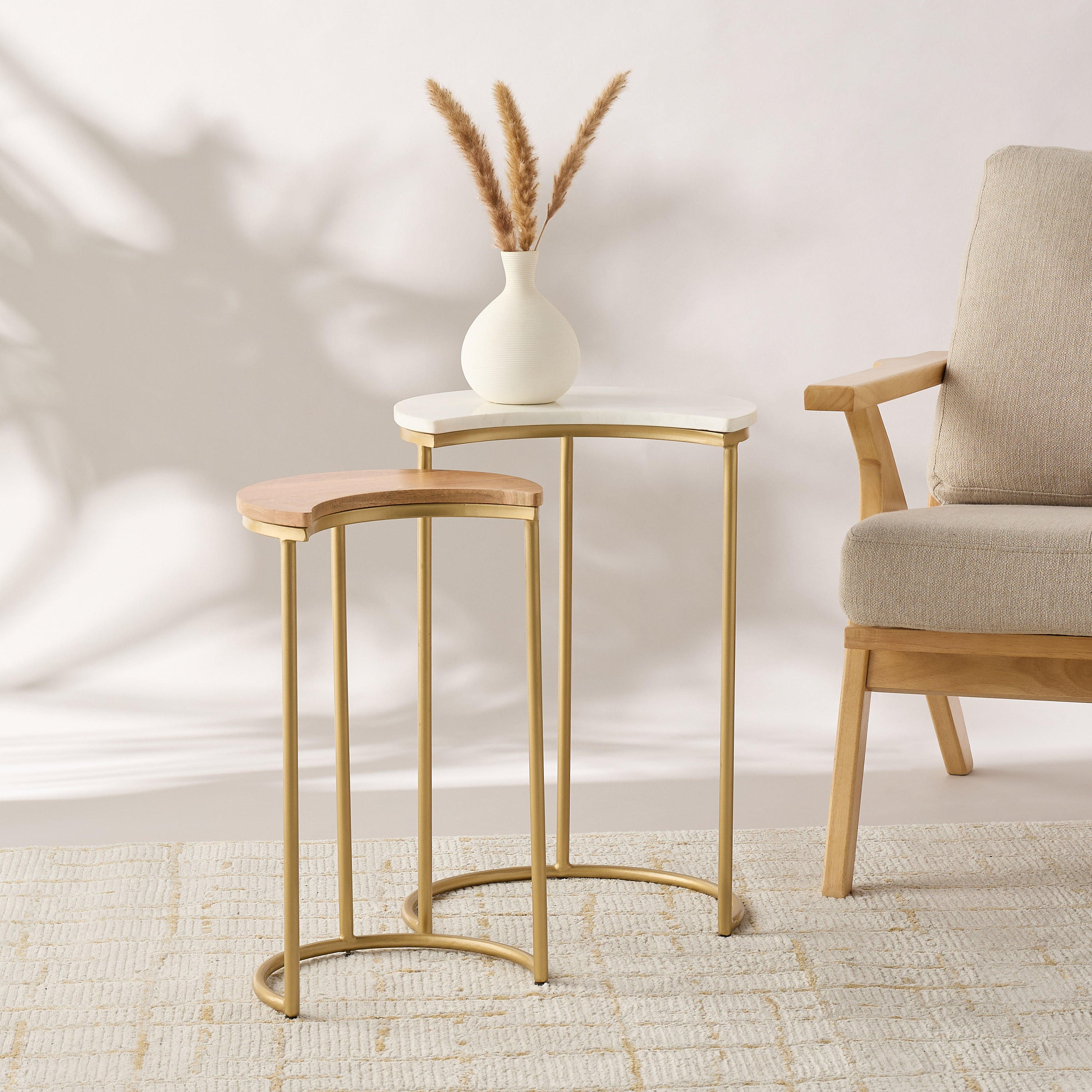 طاولات متداخلة بتصميم هلال - طقم من قطعتين-furniture-livingroom-sideandendtables-image-2
