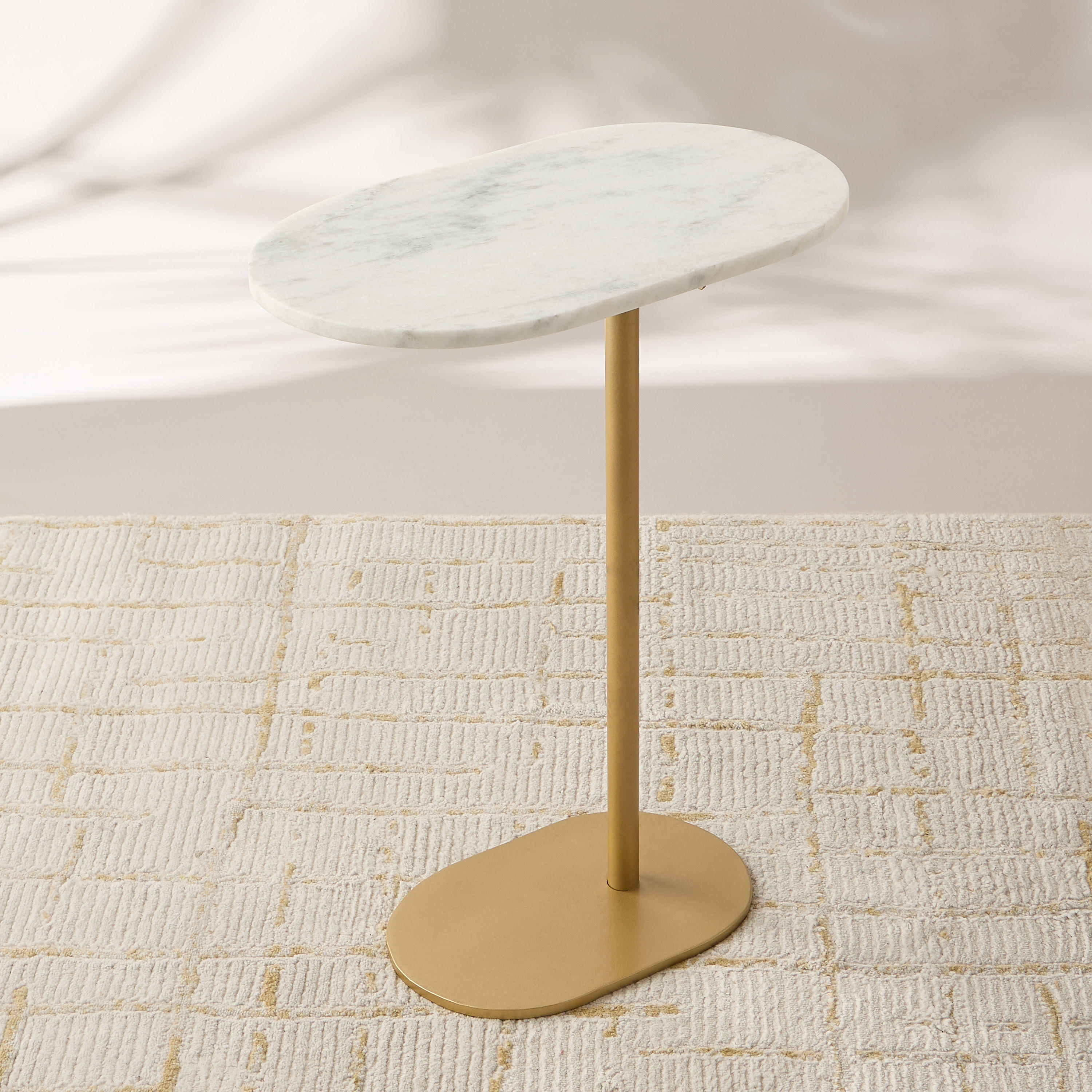 Marble Top C-Table - 46x62 cms-furniture-livingroom-sideandendtables-image-2