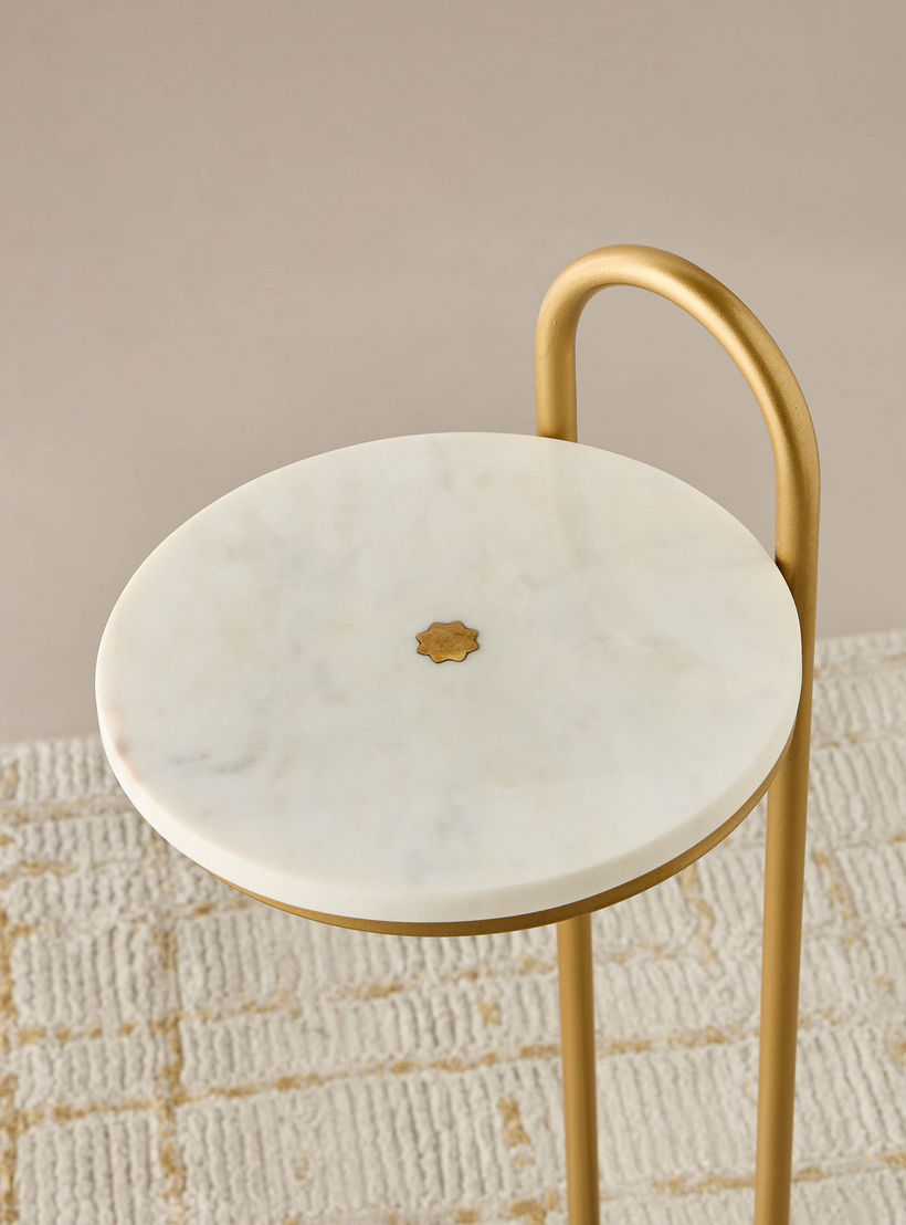 Marble Top 2-Tier Side Table - 68 cms-furniture-livingroom-sideandendtables-image-4