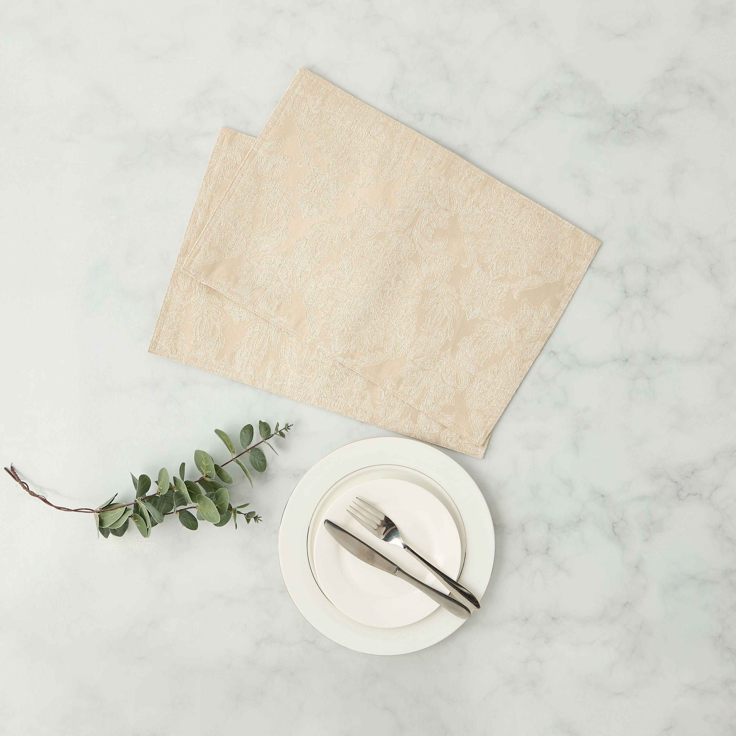 Alma 2-Piece Jacquard Placemat Set - 30x45 cms-household-dining-tablelinen-placemats-image-1
