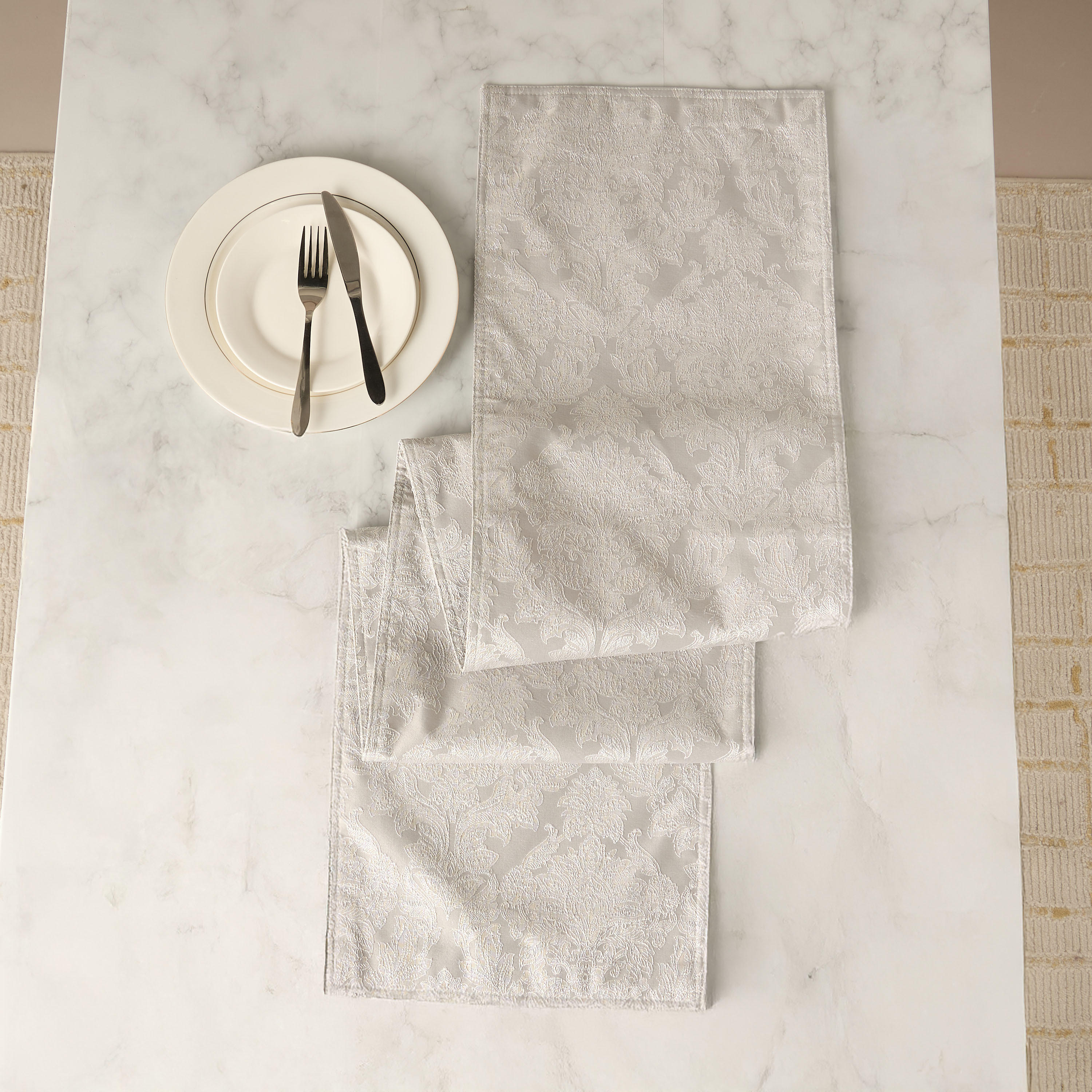 Alma Jacquard Runner - 33x180 cm-household-dining-tablelinen-runnersandtablecovers-image-1
