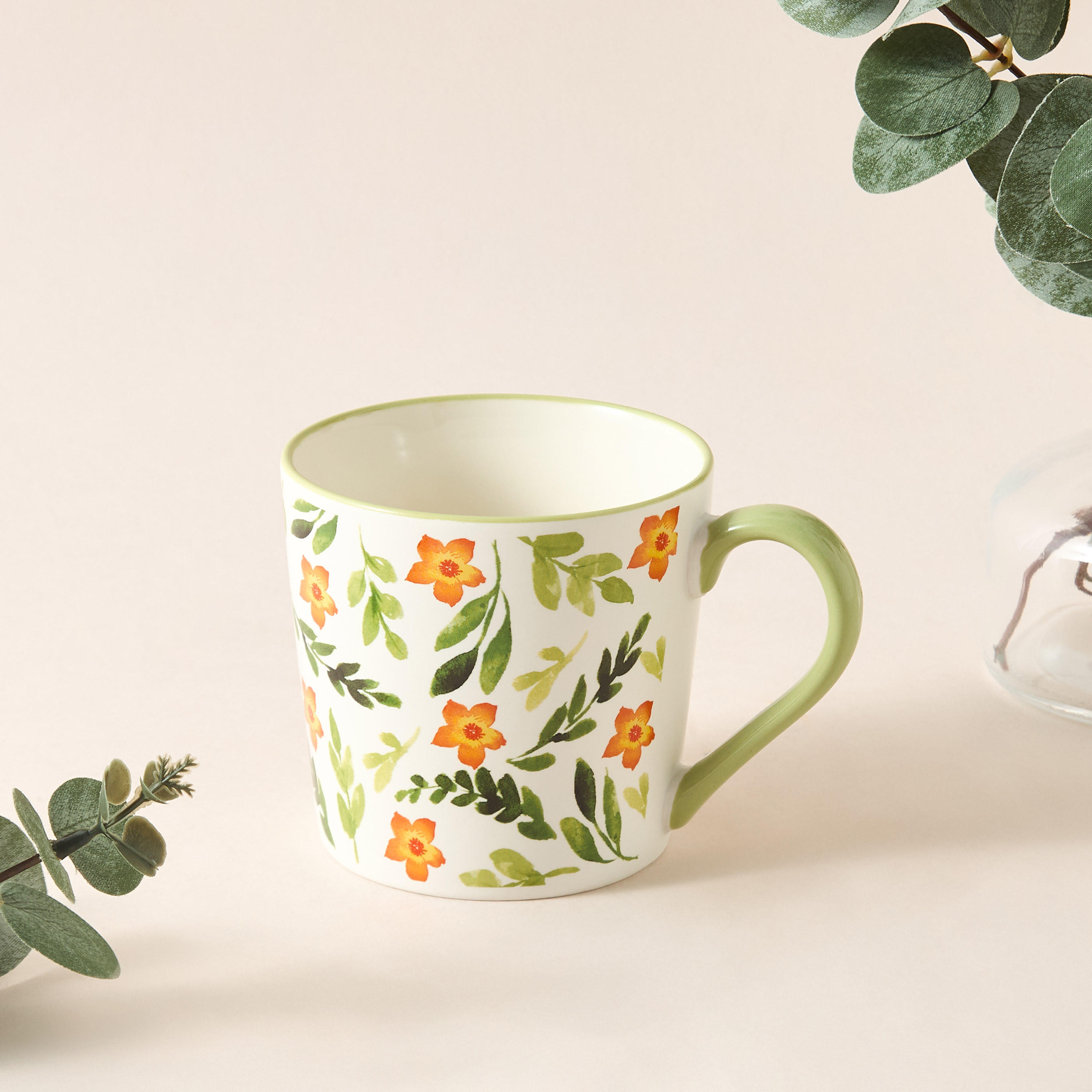 Floriva Floral Print Bone China Mug - 390 ml-household-dining-teaandcoffee-mugsandcups-image-1