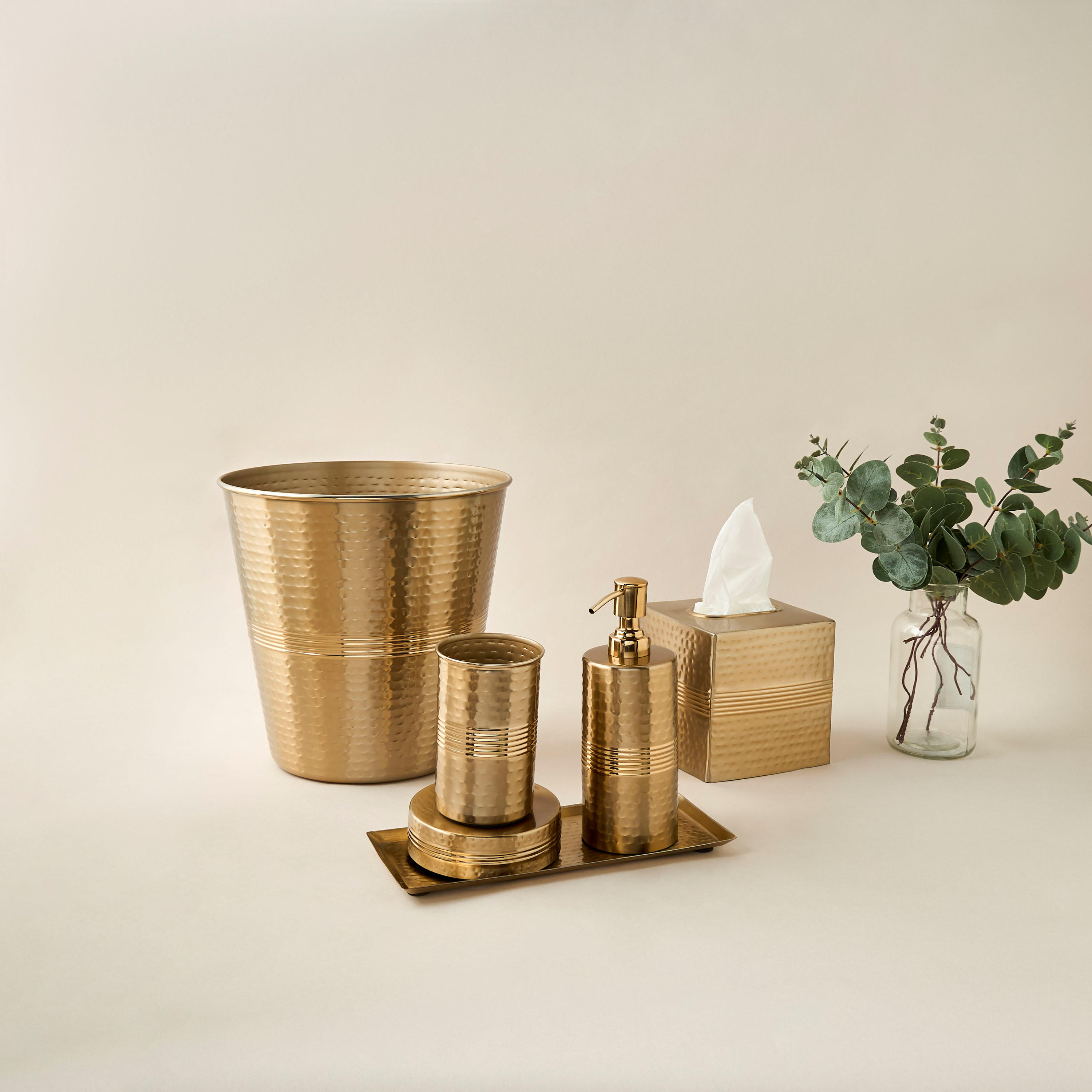 Metallic Hammered Tissue Box-household-bathandlaundry-bathaccessories-tissueboxesandcottonjars-image-5