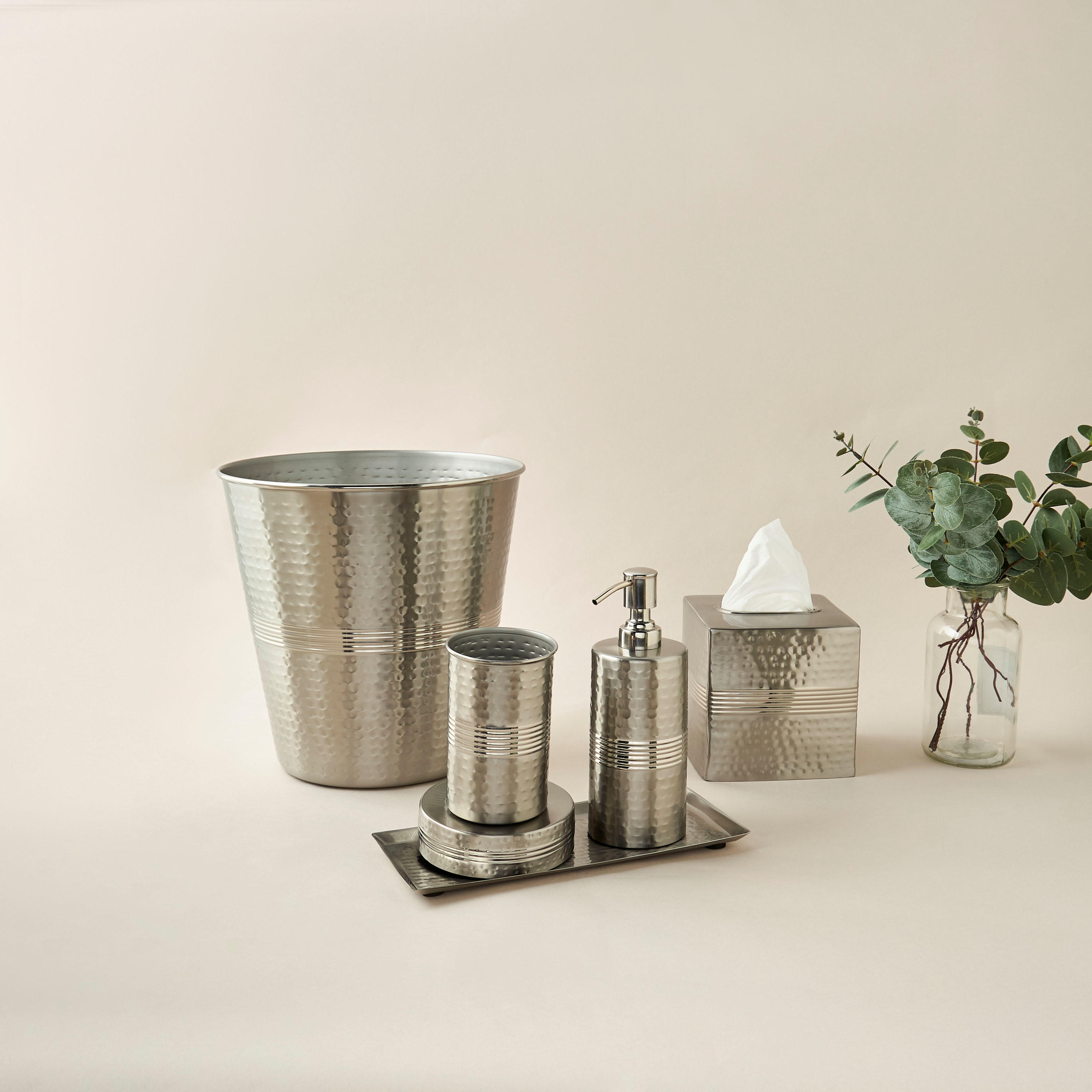 Metallic Hammered Lotion Dispenser-household-bathandlaundry-bathaccessories-soapdishesanddispensers-image-5