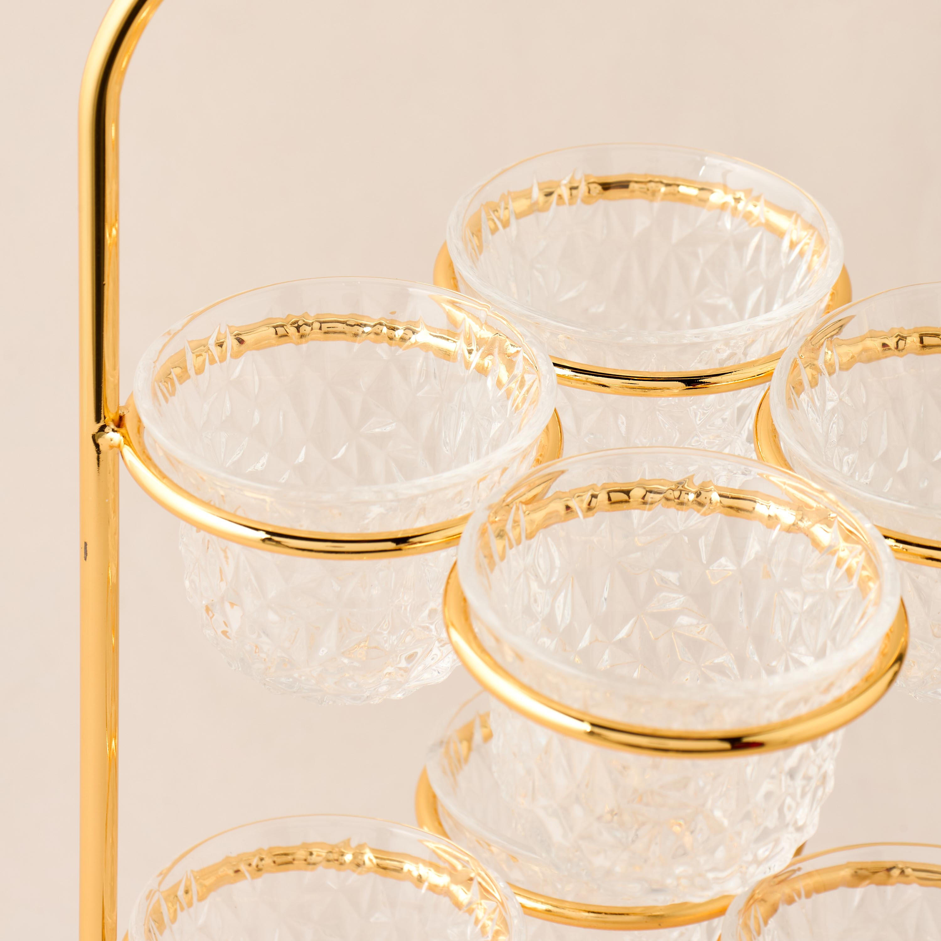 Crescent Accent 12-Piece Kahwa Cup and Stand Set-household-dining-teaandcoffee-teaandcoffeesets-image-3