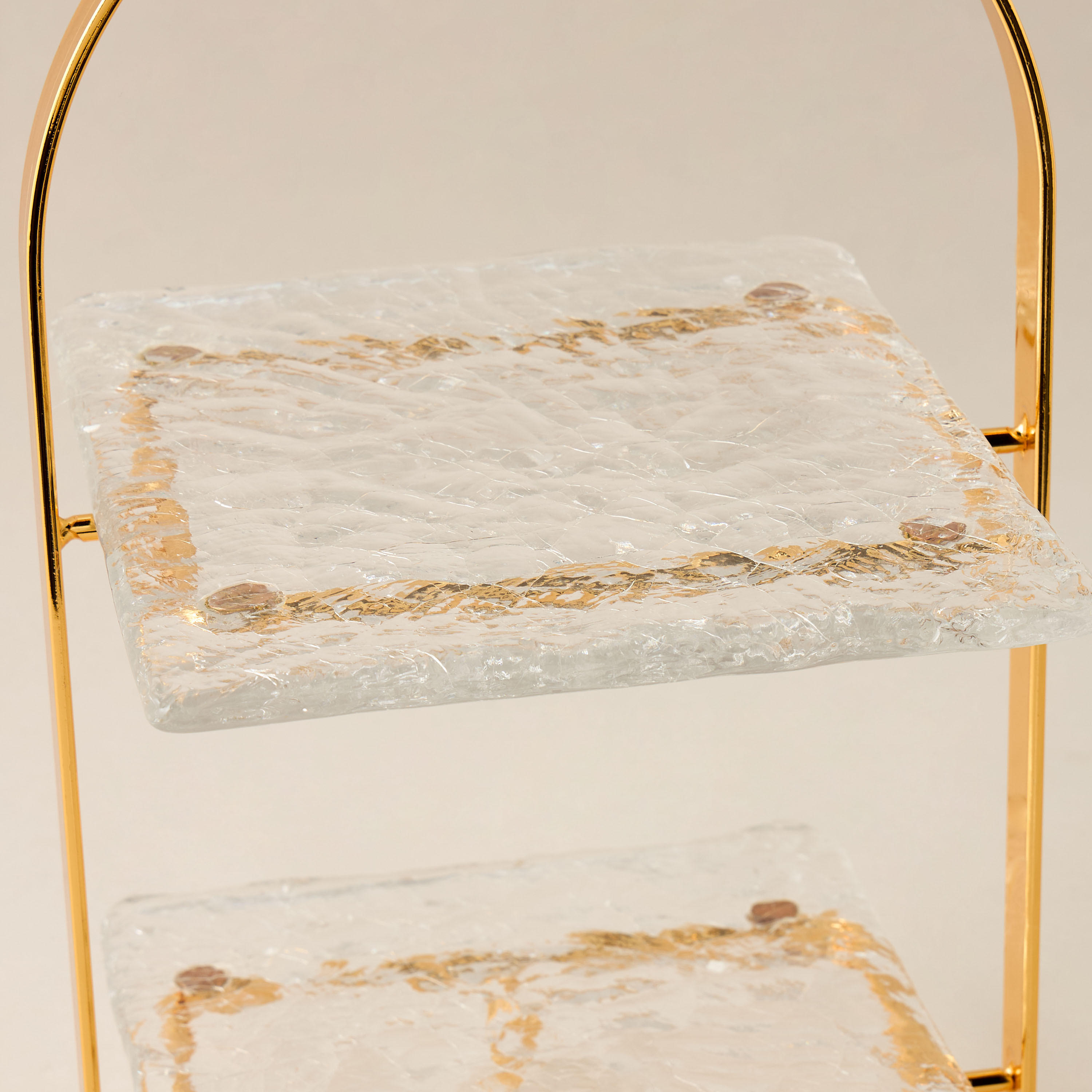 Crescent 2-Tier Glass Serving Platter - 18x37 cms-household-dining-serveware-servingplatters-image-4