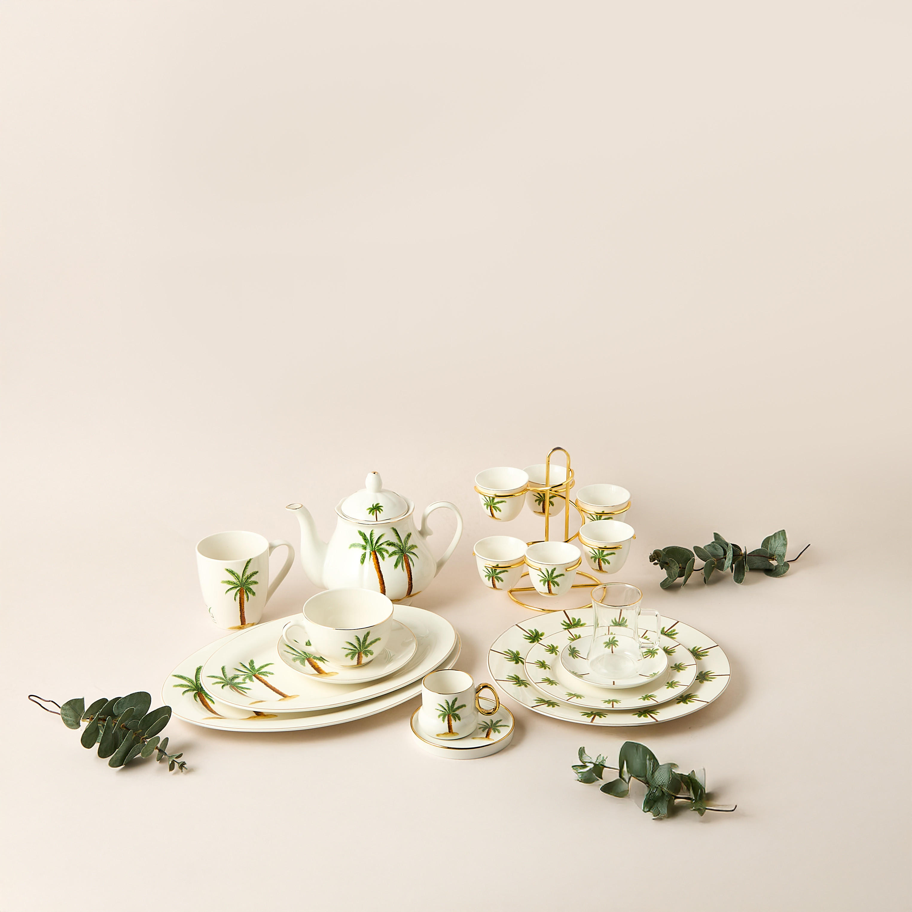 Palm Tree Print 12-Piece Espresso Cup and Saucer Set - 90 ml-household-dining-teaandcoffee-teaandcoffeesets-image-5