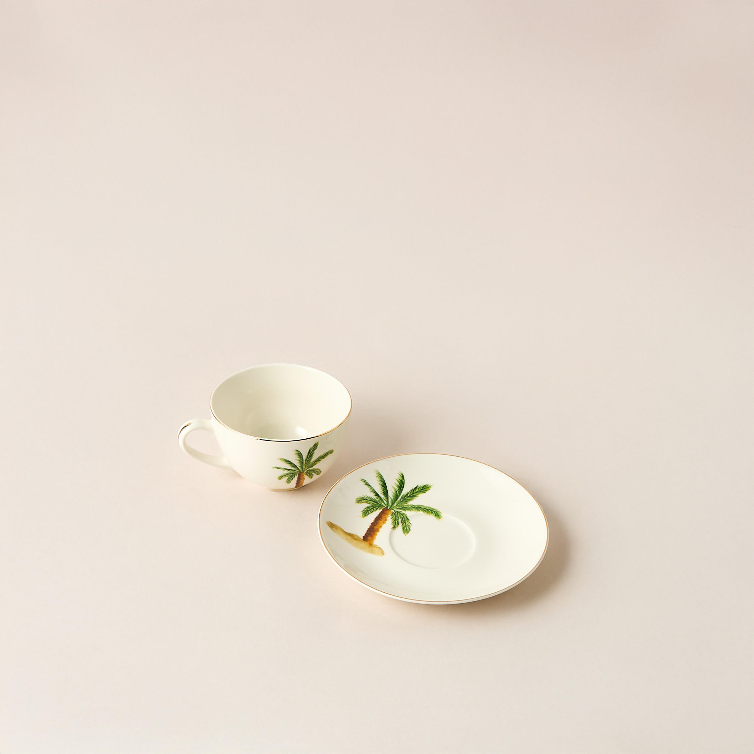 Palm Tree Print Bone China Cup and Saucer - 200 ml-household-dining-teaandcoffee-teaandcoffeesets-image-3