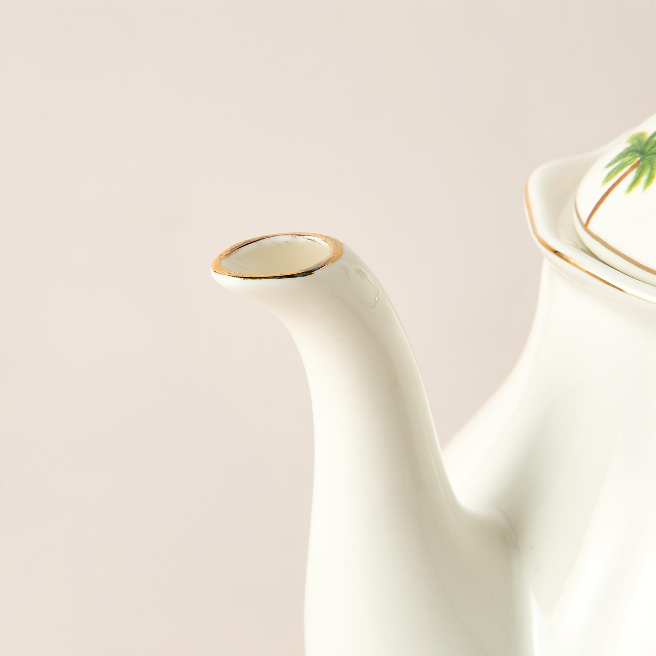 Palm Tree Print Bone China Teapot - 1.2 L-household-dining-teaandcoffee-vacuumflaskscoffeeandteapots-image-6