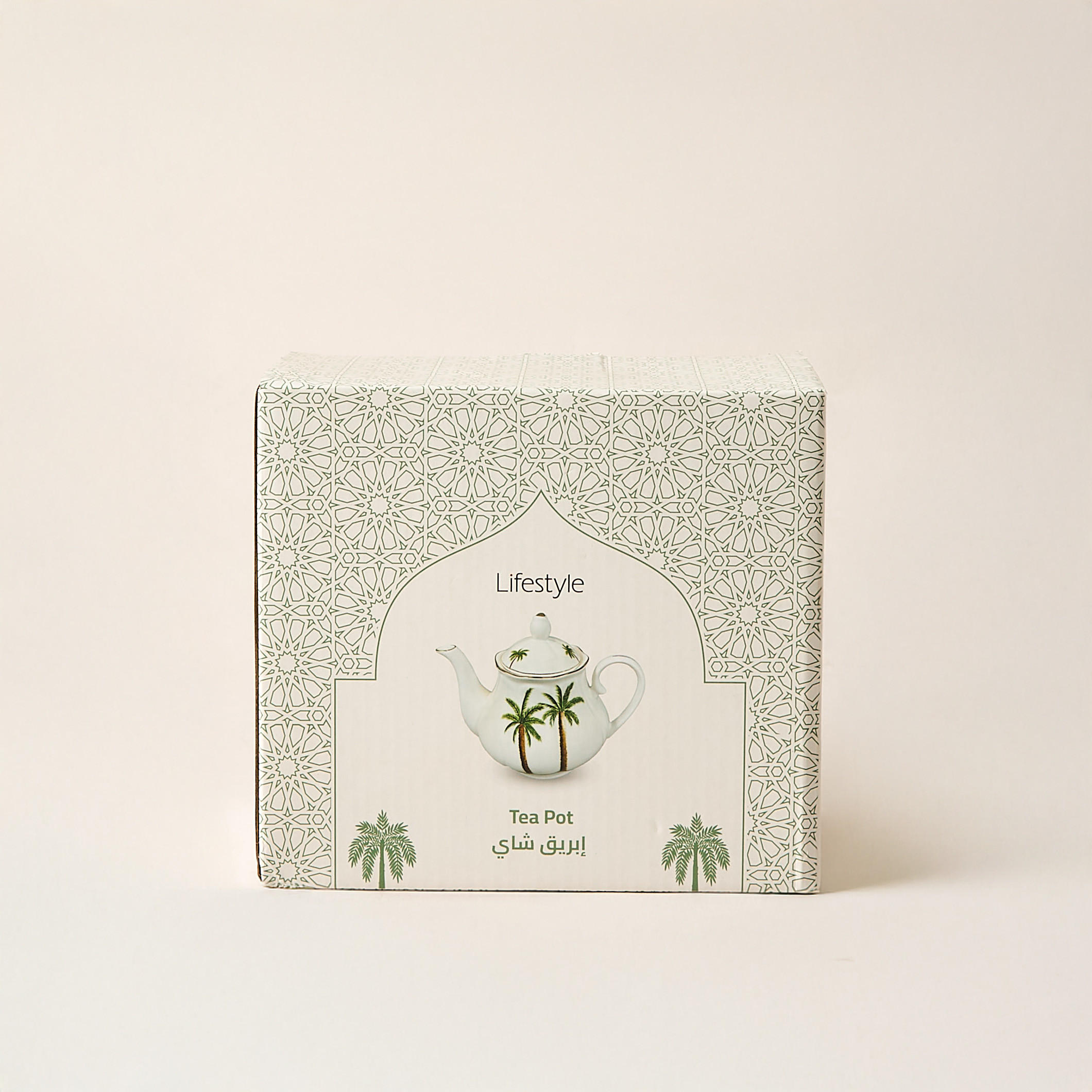 Palm Tree Print Bone China Teapot - 1.2 L-household-dining-teaandcoffee-vacuumflaskscoffeeandteapots-image-7