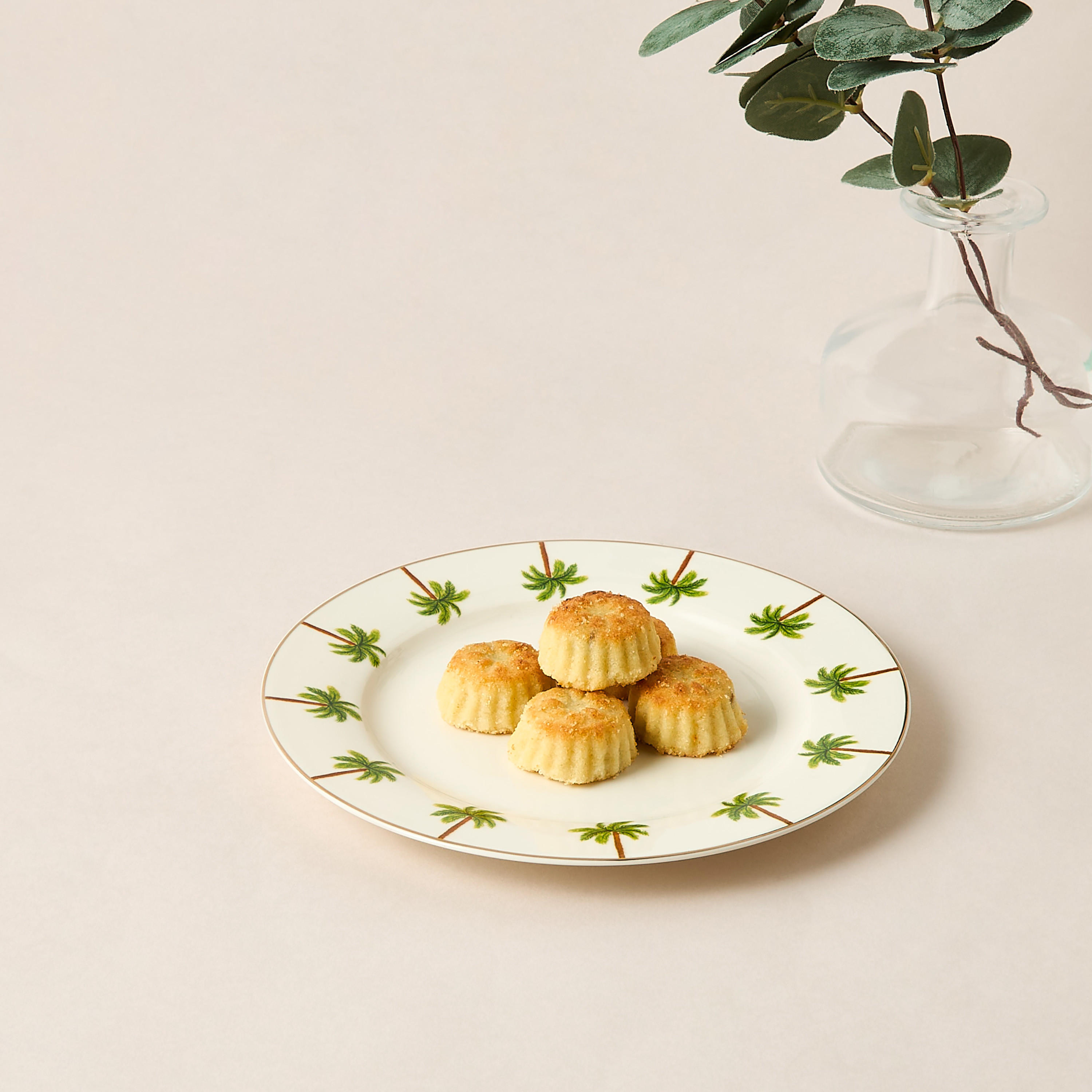 Palm Tree Print Bone China Side Plate - 19 cms-household-dining-dinnerware-plates-image-4