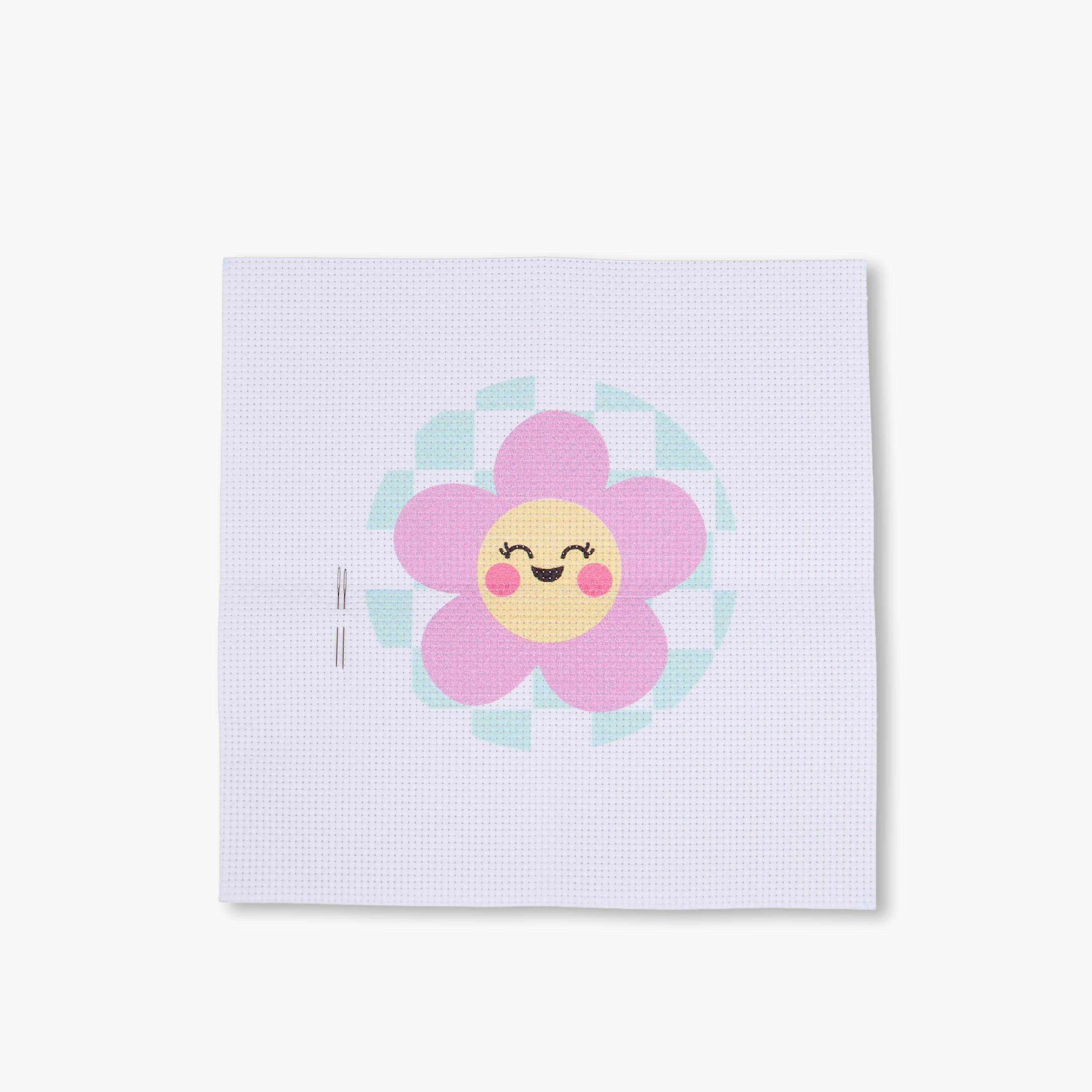 Smile Face DIY Cross Stitch Embroidery Kit-school-stationery-sets-image-4