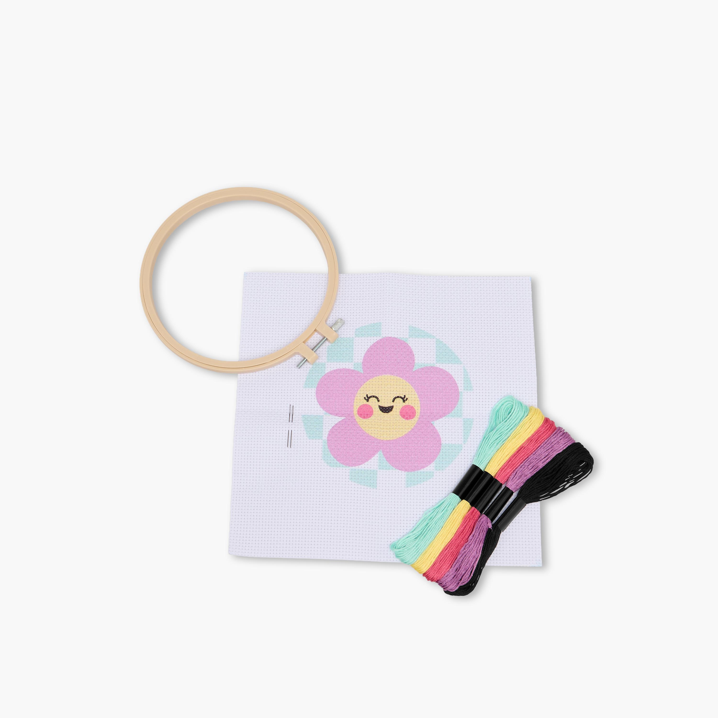 Smile Face DIY Cross Stitch Embroidery Kit-school-stationery-sets-image-5