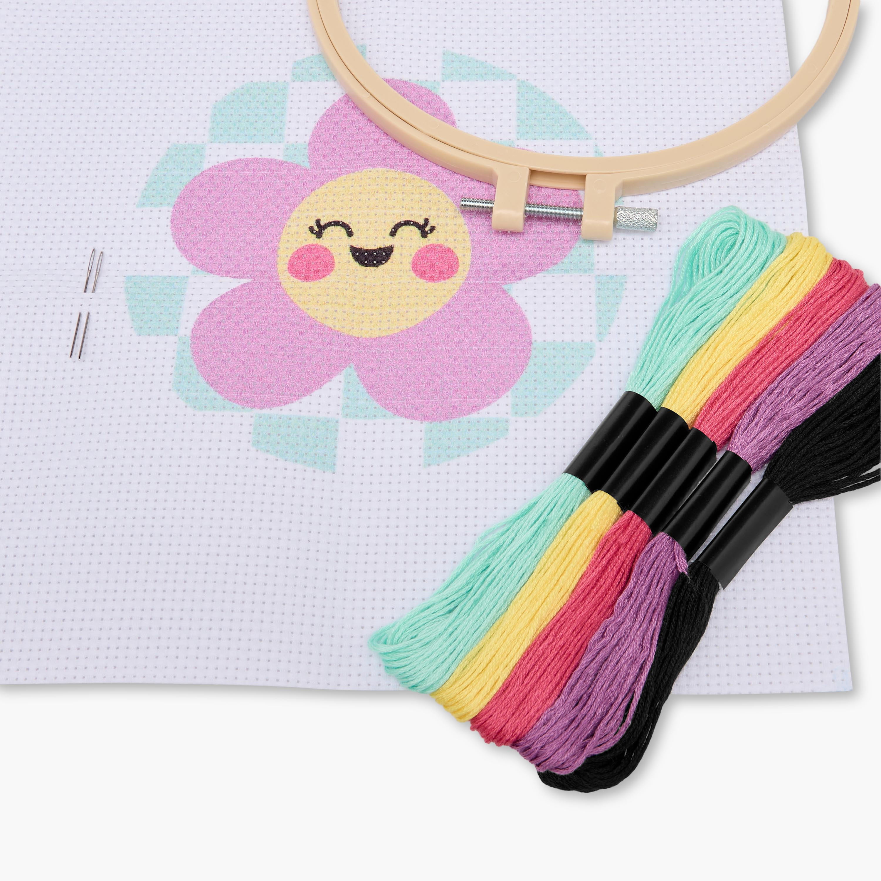Smile Face DIY Cross Stitch Embroidery Kit-school-stationery-sets-image-6