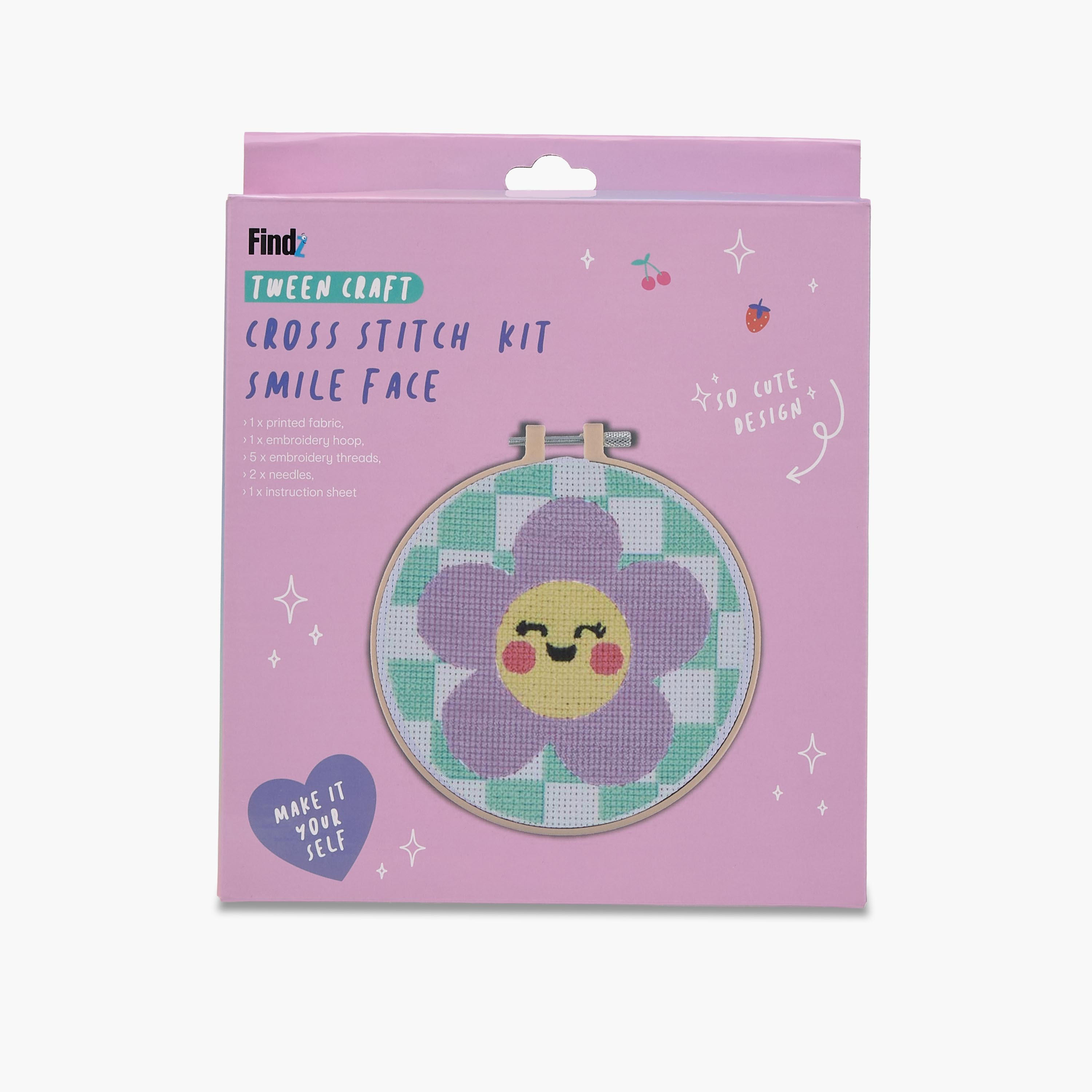 Smile Face DIY Cross Stitch Embroidery Kit-school-stationery-sets-image-7