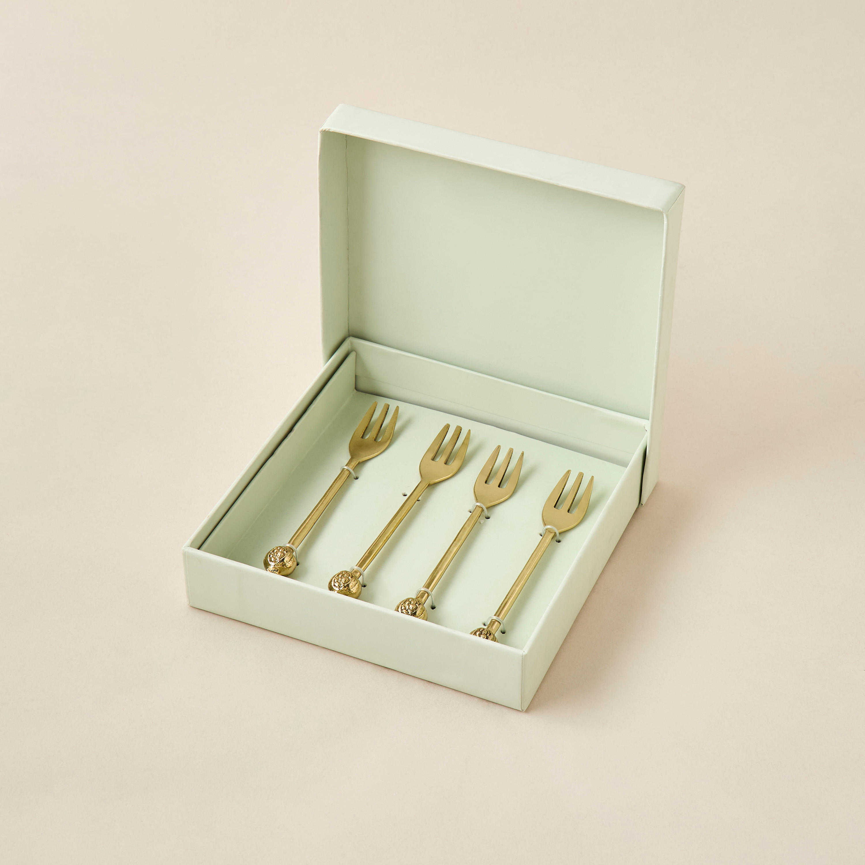Pomegranate 4-Piece Metallic Fork Set-household-dining-cutlery-cutlerysets-image-4